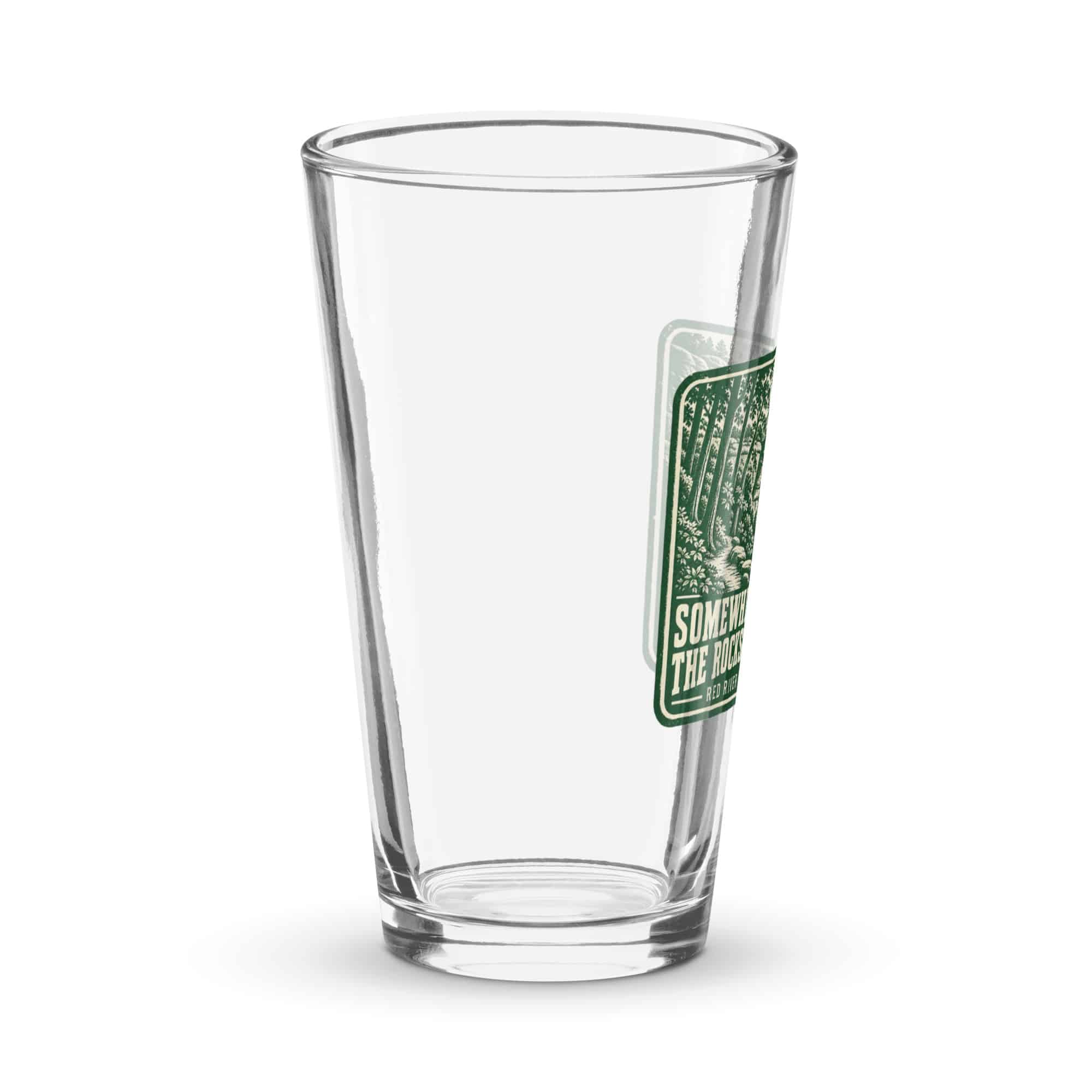 Red River Gorge Pint Glass: Somewhere Between the Rocks and the Trees, Forest Ink Stamp