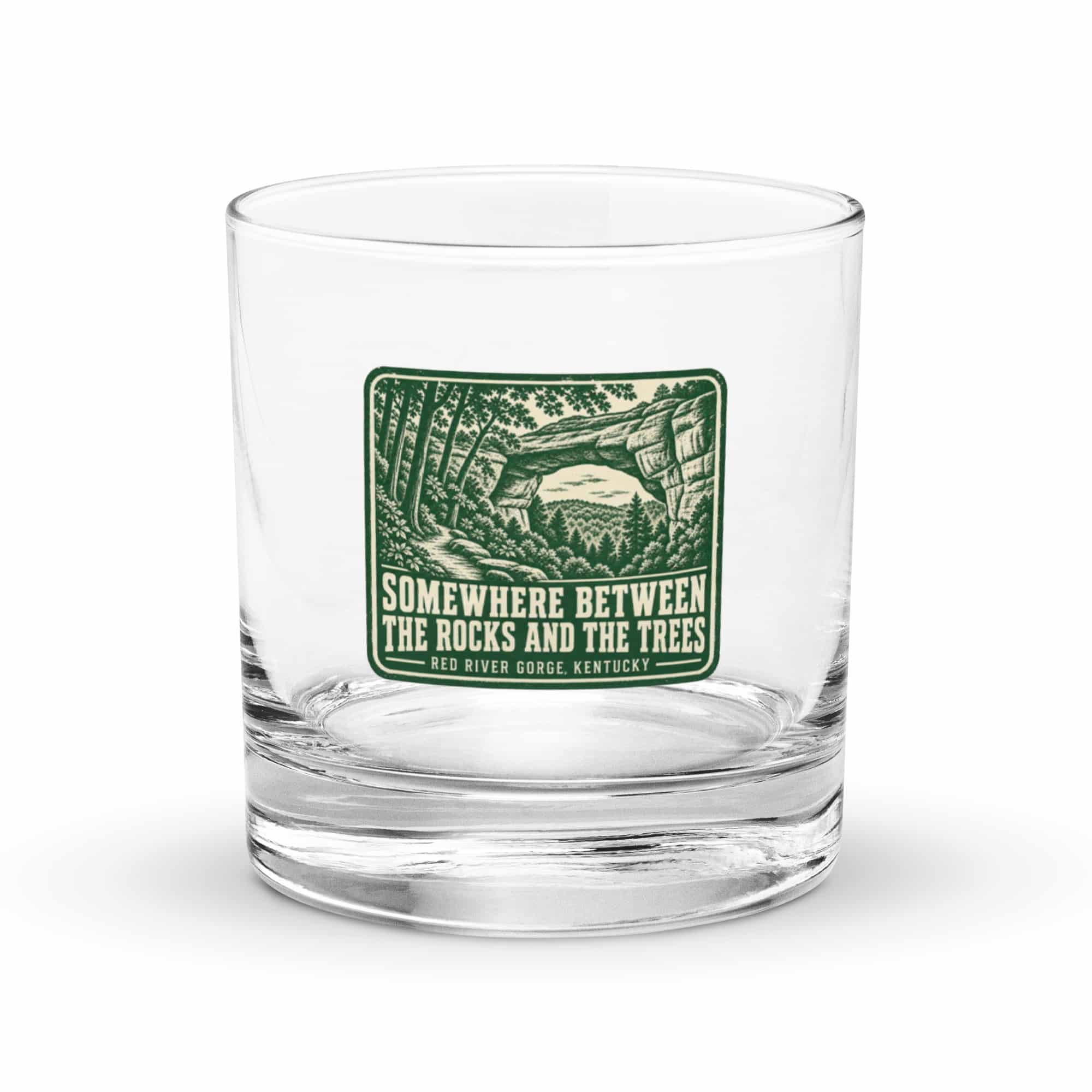 Red River Gorge Rocks Glass: Somewhere Between the Rocks and the Trees, Forest Ink Stamp