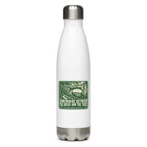 Red River Gorge Stainless Steel Water Bottle: Somewhere Between the Rocks and the Trees, Forest Ink Stamp - 17 oz - Main