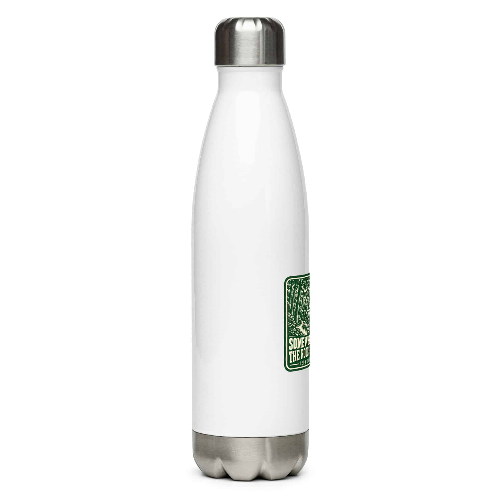 Red River Gorge Stainless Steel Water Bottle: Somewhere Between the Rocks and the Trees, Forest Ink Stamp
