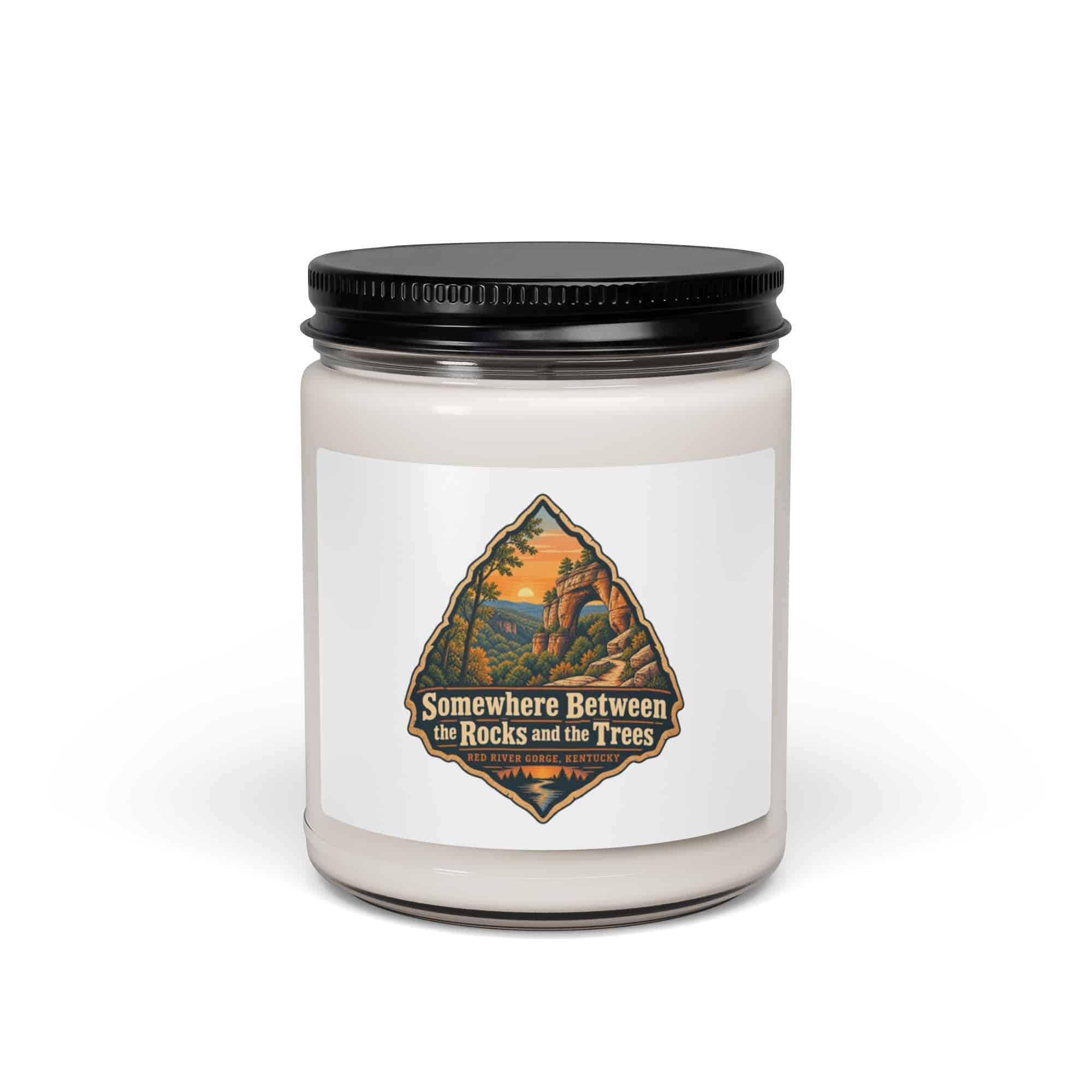 Red River Gorge Soy Wax Candle: Somewhere Between the Rocks and the Trees, Scenic Shield Badge