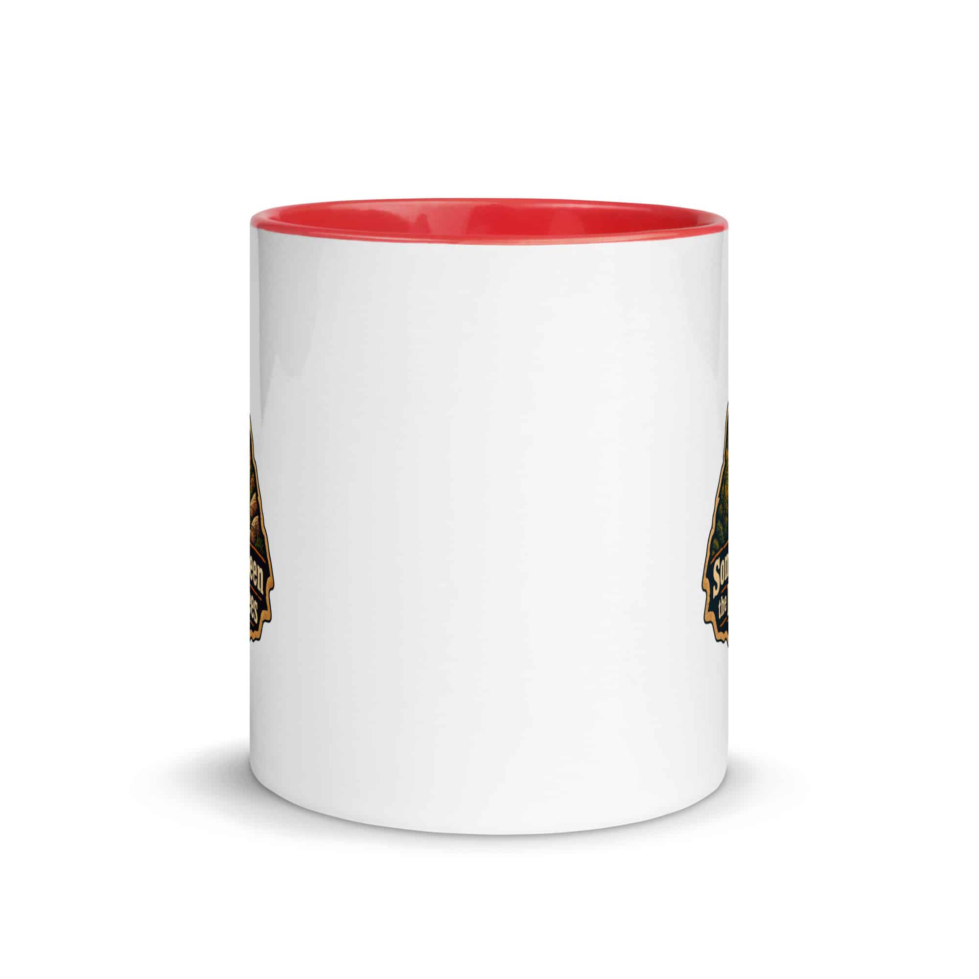 Red River Gorge Color Inside Coffee Mug: Somewhere Between the Rocks and the Trees, Scenic Shield Badge