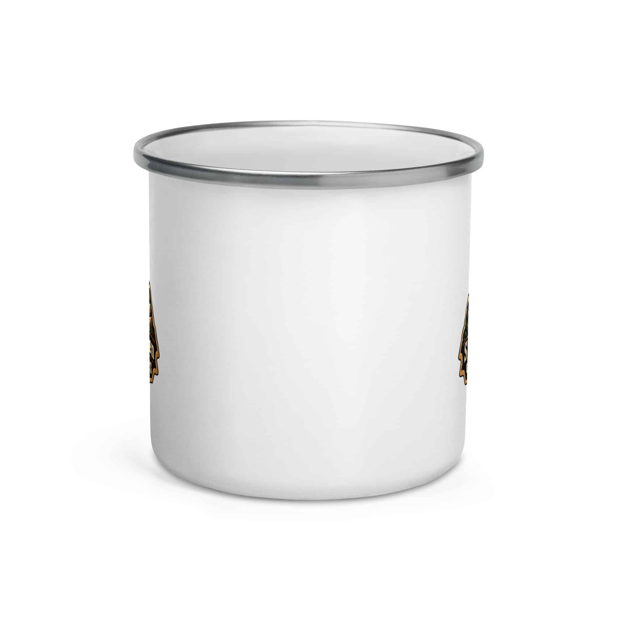 Red River Gorge Enamel Camp Mug: Somewhere Between the Rocks and the Trees, Scenic Shield Badge