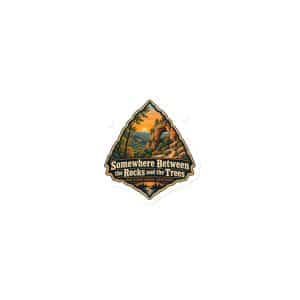 Red River Gorge Die-Cut Magnet: Somewhere Between the Rocks and the Trees, Scenic Shield Badge - 3″×3″ - Main