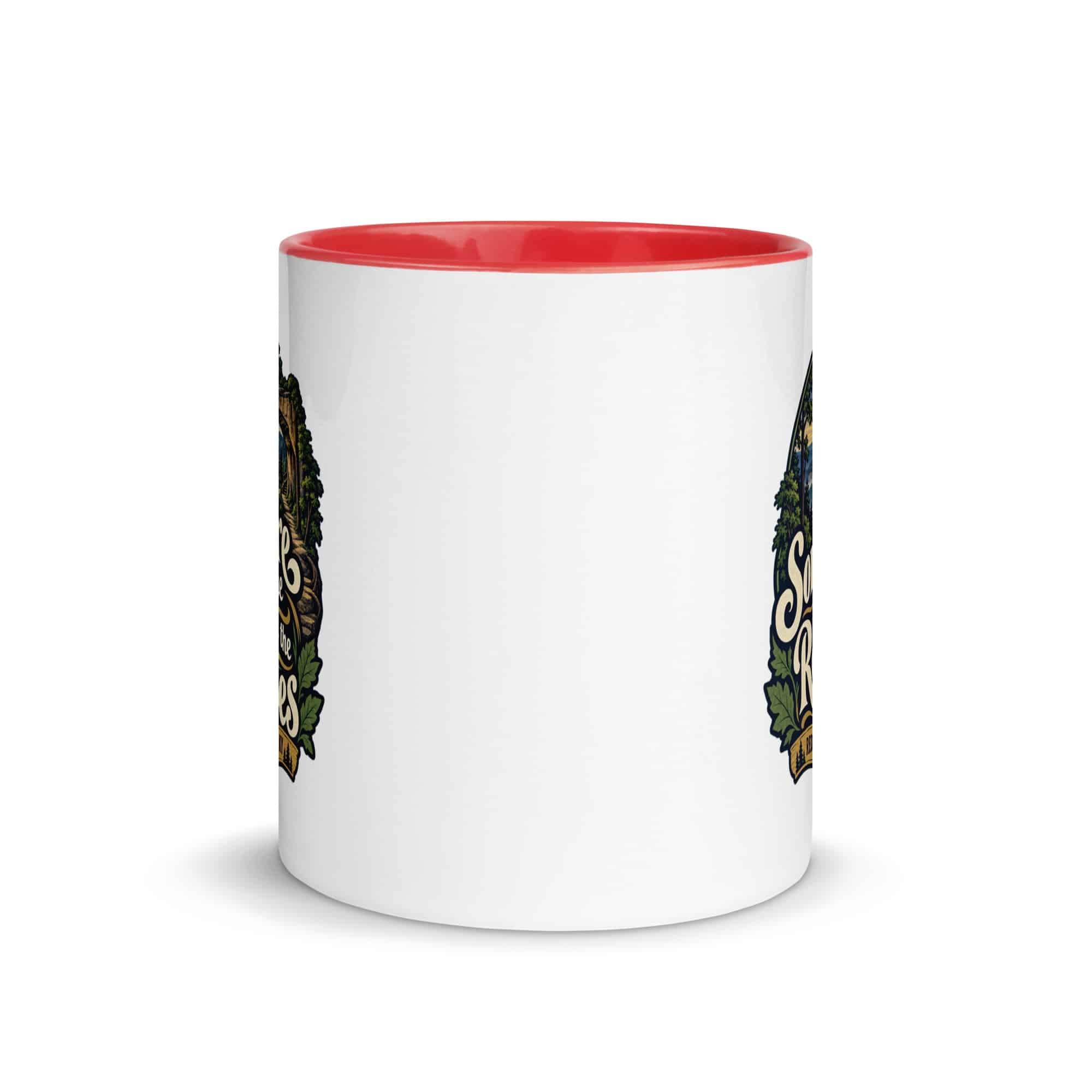 Red River Gorge Color Inside Coffee Mug: Somewhere Between the Rocks and the Trees, Woodland Scenic Lettering