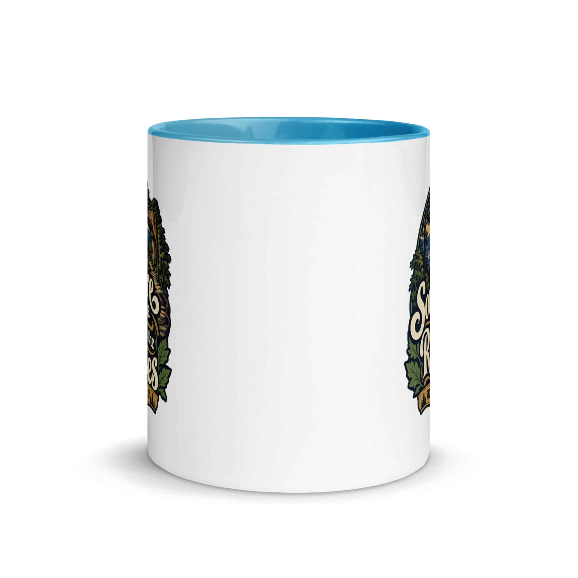Red River Gorge Color Inside Coffee Mug: Somewhere Between the Rocks and the Trees, Woodland Scenic Lettering