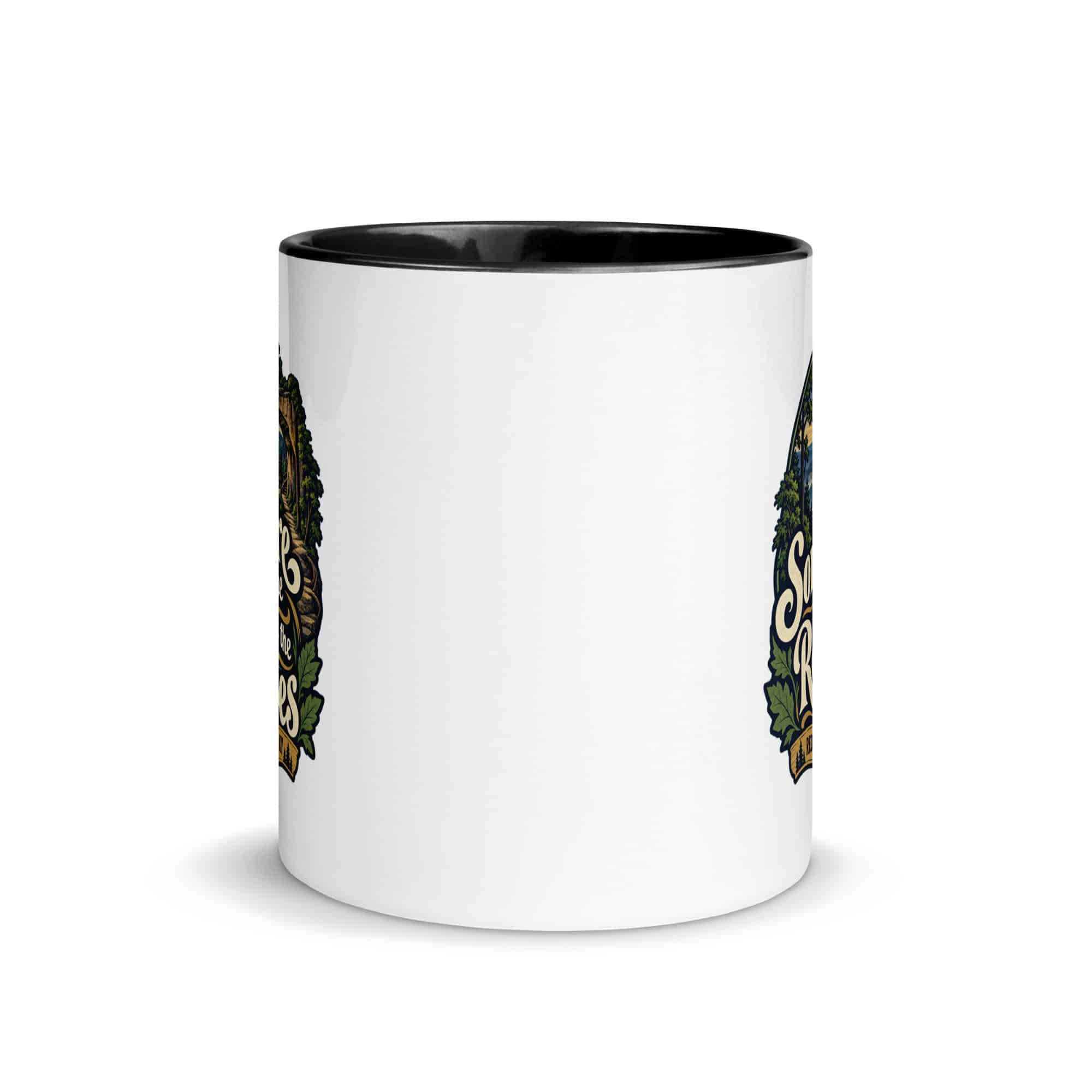 Red River Gorge Color Inside Coffee Mug: Somewhere Between the Rocks and the Trees, Woodland Scenic Lettering