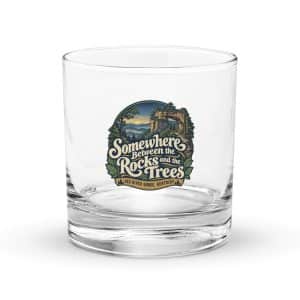 Red River Gorge Rocks Glass: Somewhere Between the Rocks and the Trees, Woodland Scenic Lettering - 10.5 oz - Main