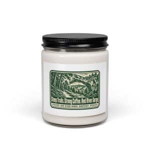 Red River Gorge Soy Wax Candle: Steep Trails. Strong Coffee. Red River Gorge, Forest Ink Stamp - 9oz - Main