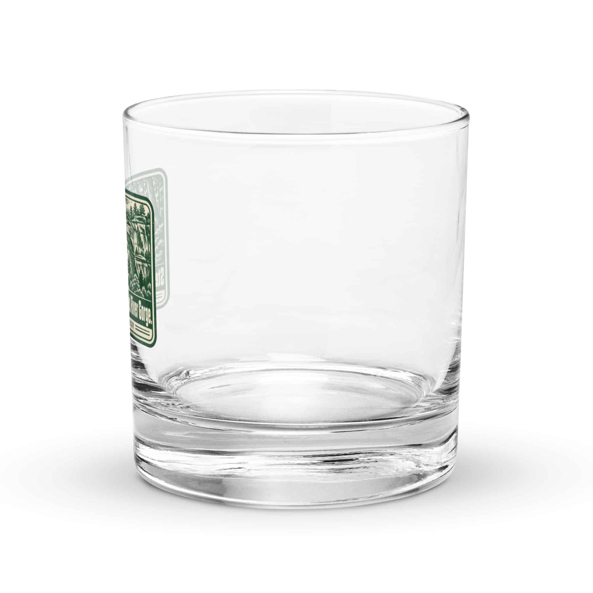 Red River Gorge Rocks Glass: Steep Trails. Strong Coffee. Red River Gorge, Forest Ink Stamp