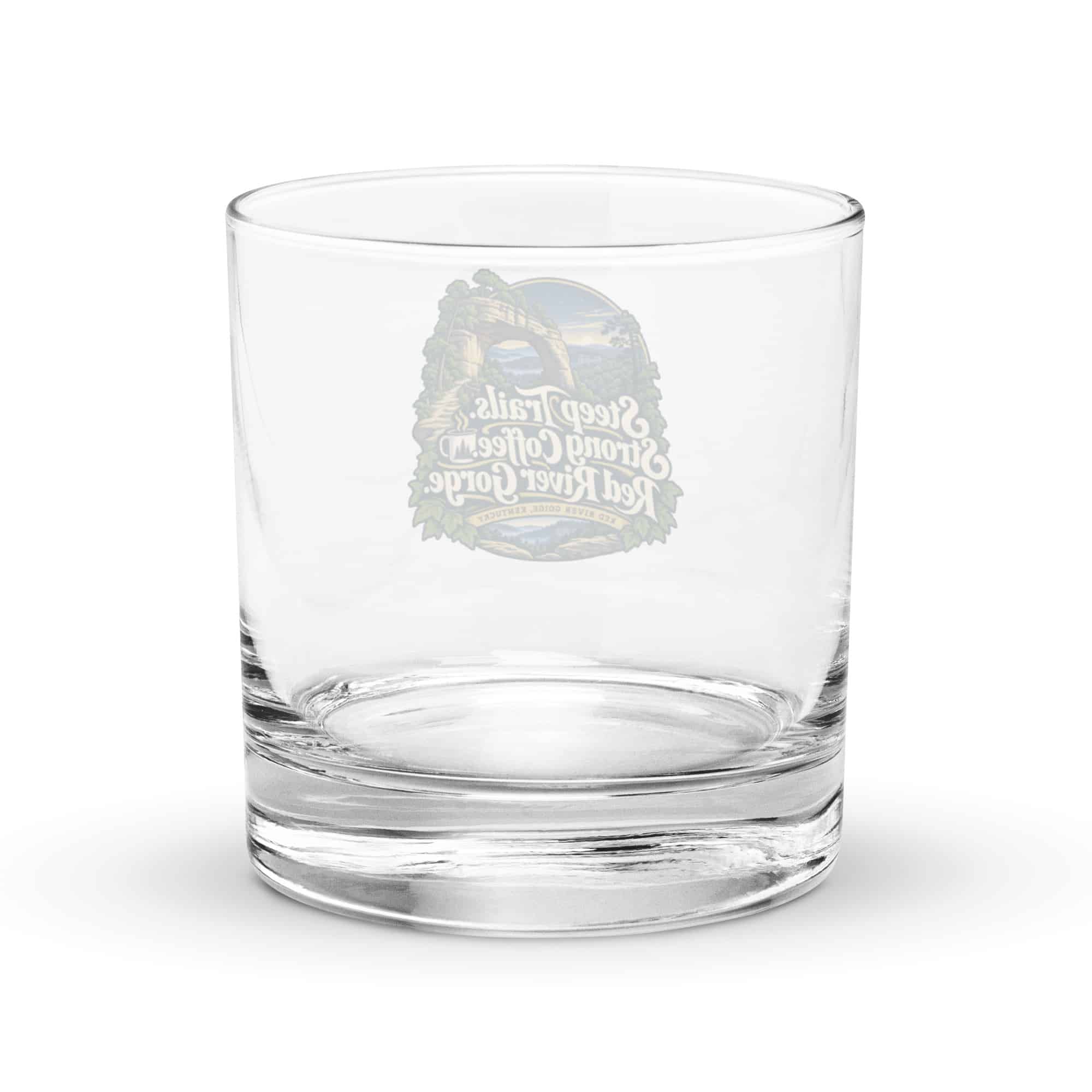 Red River Gorge Rocks Glass: Steep Trails. Strong Coffee. Red River Gorge, Woodland Scenic Lettering