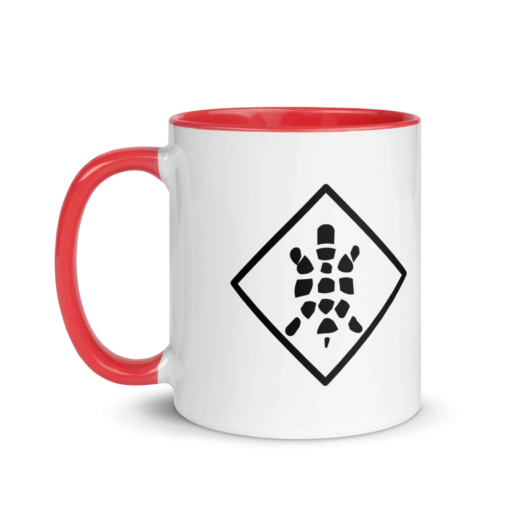 Black Sheltowee Inspired Turtle Diamond Color Inside Mug