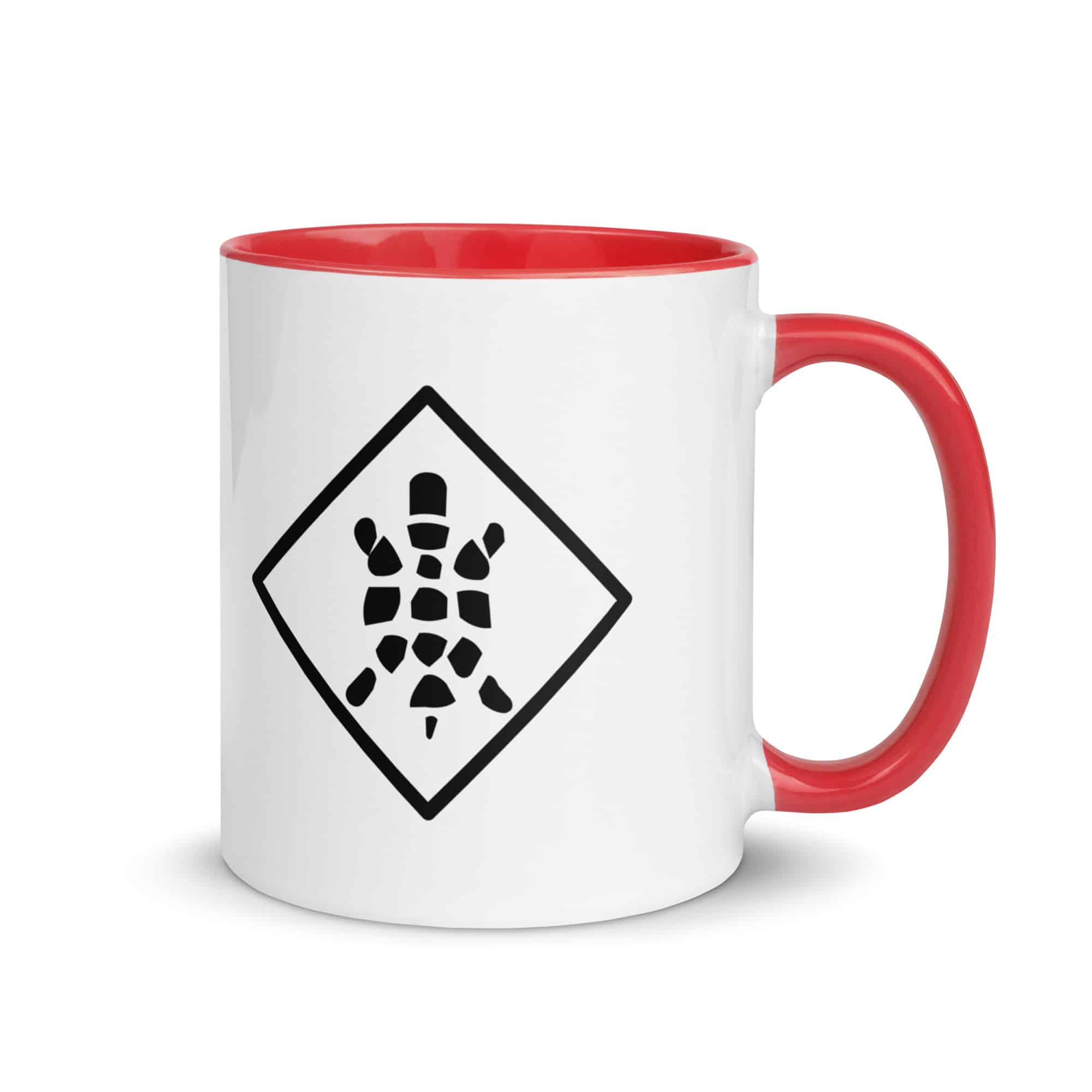 Black Sheltowee Inspired Turtle Diamond Color Inside Mug