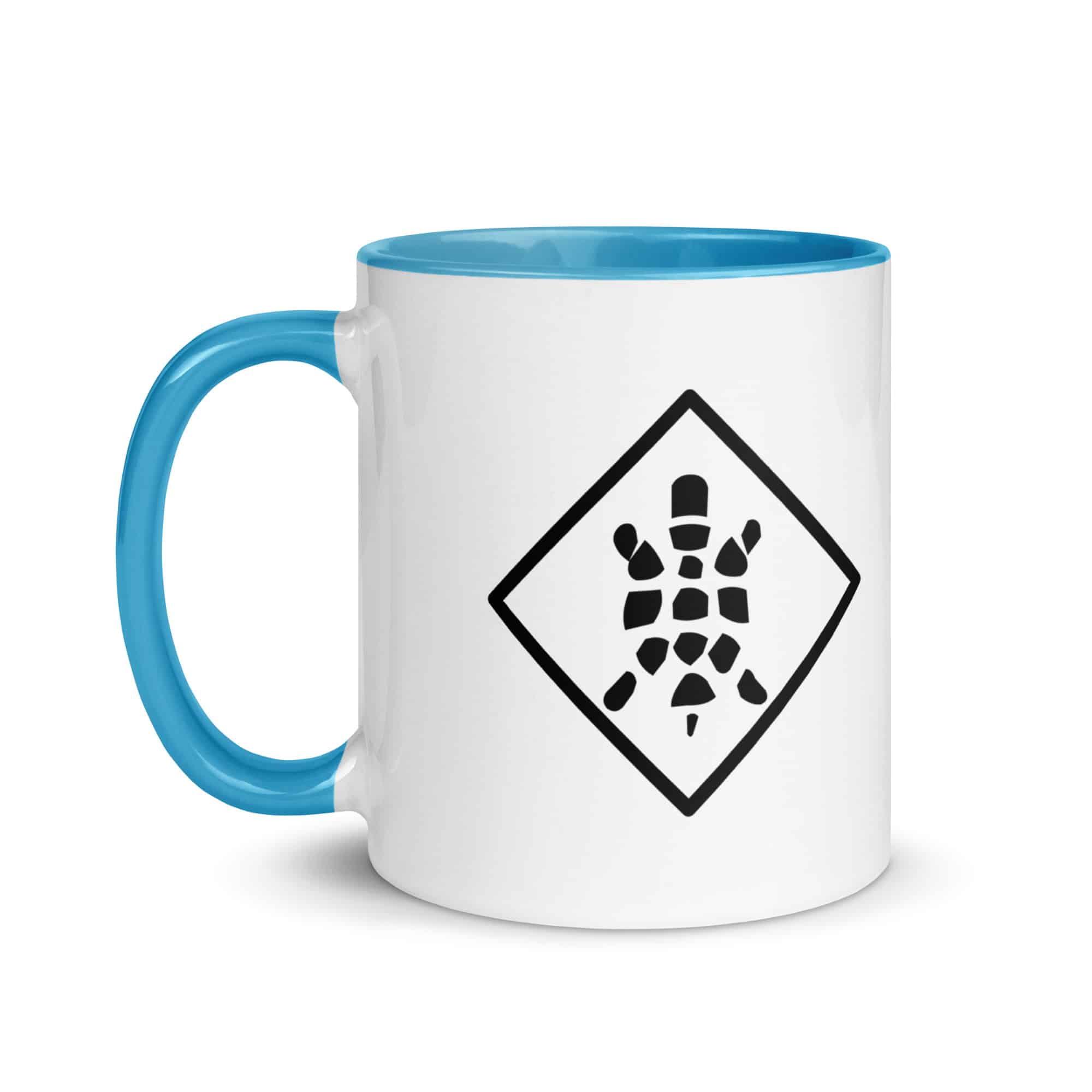 Black Sheltowee Inspired Turtle Diamond Color Inside Mug