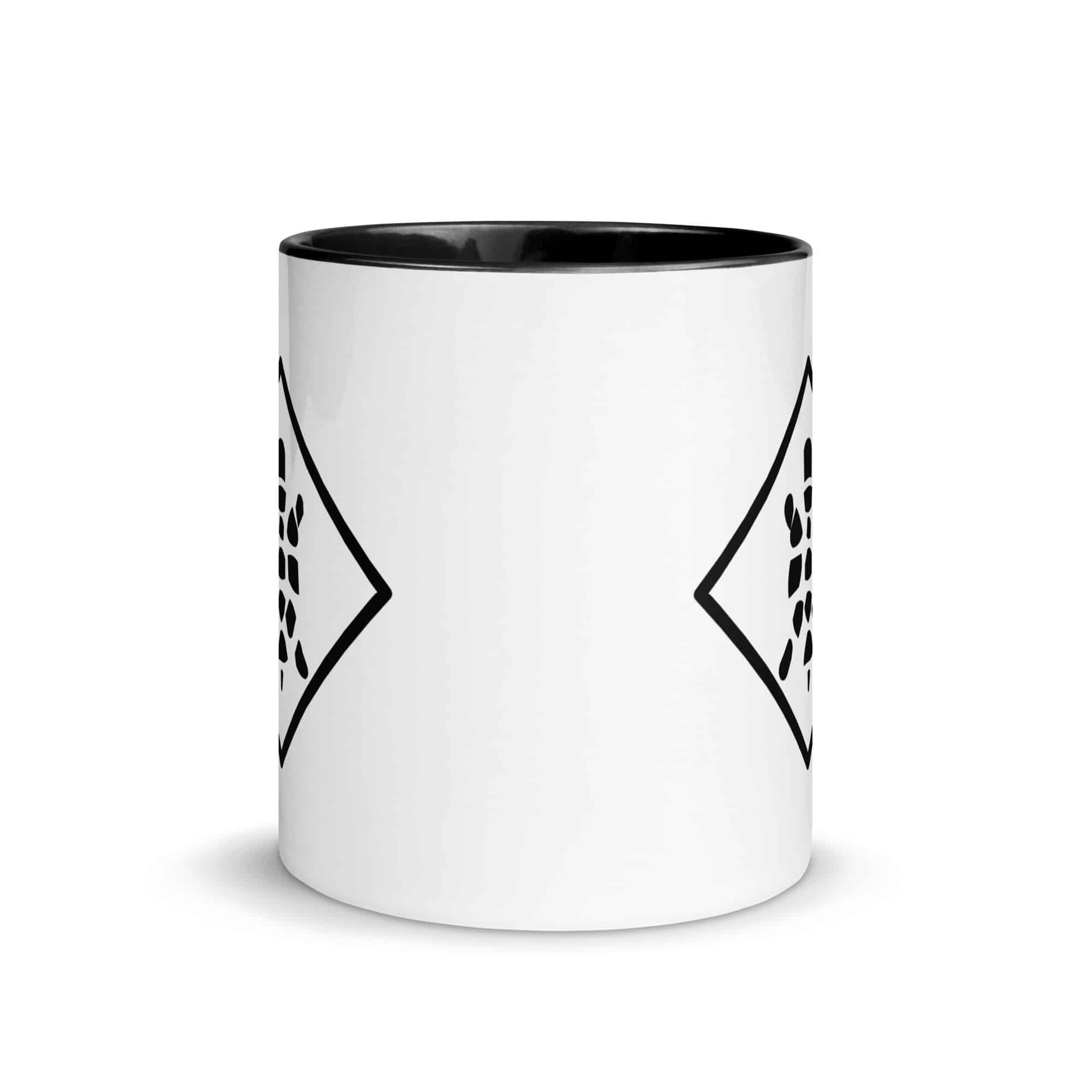 Black Sheltowee Inspired Turtle Diamond Color Inside Mug