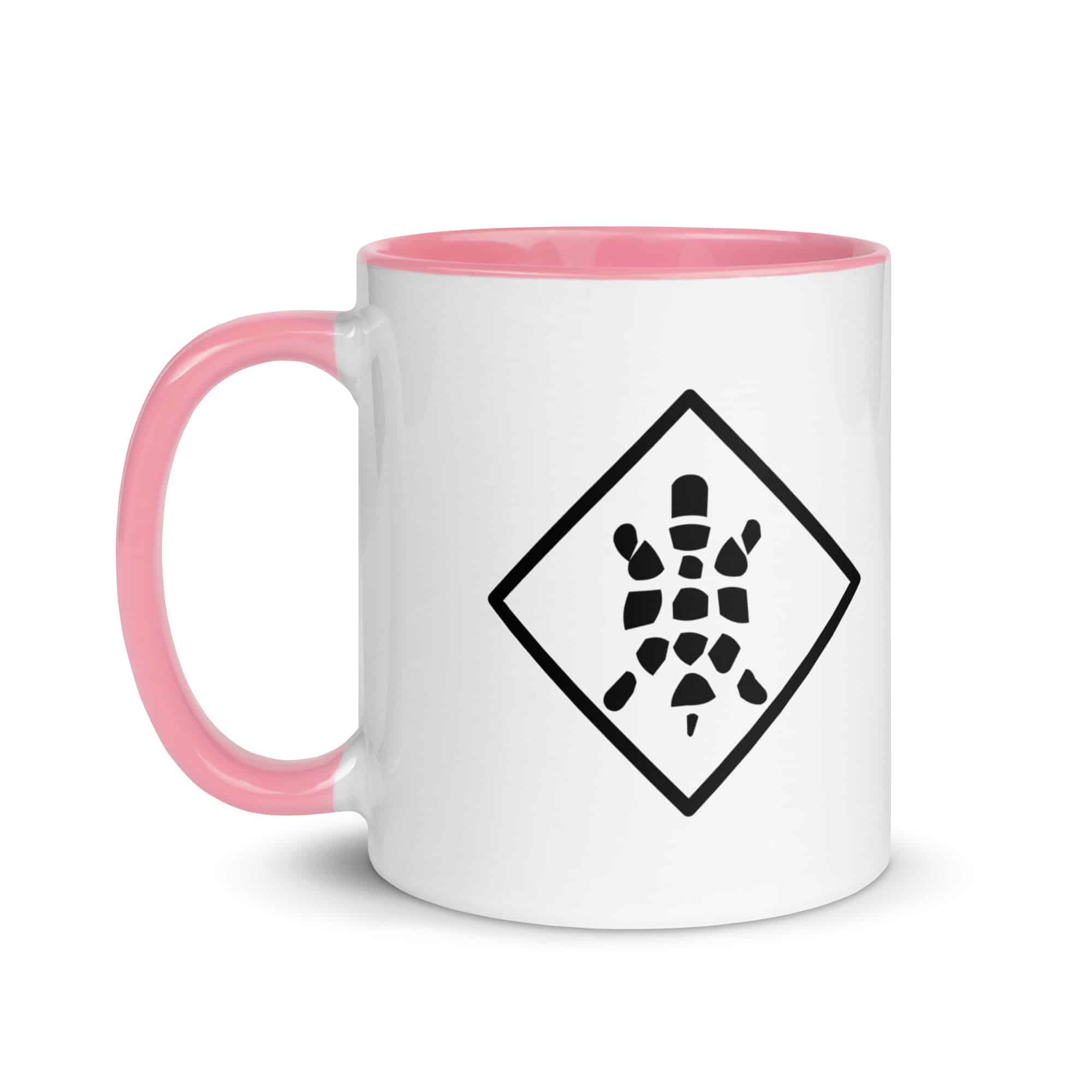 Black Sheltowee Inspired Turtle Diamond Color Inside Mug