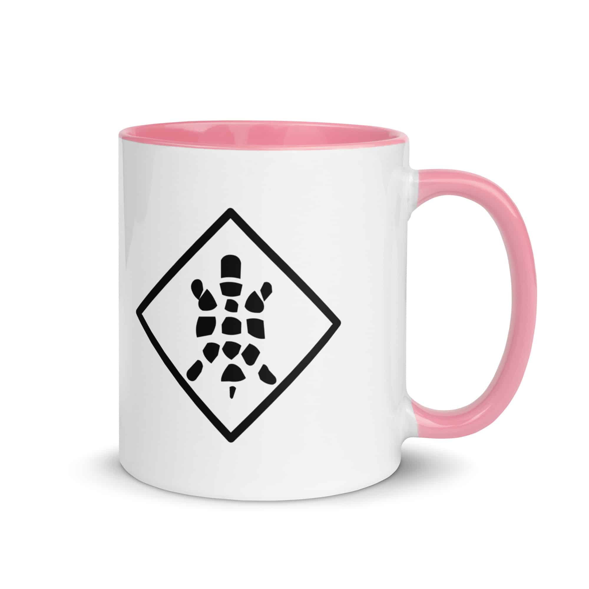 Black Sheltowee Inspired Turtle Diamond Color Inside Mug