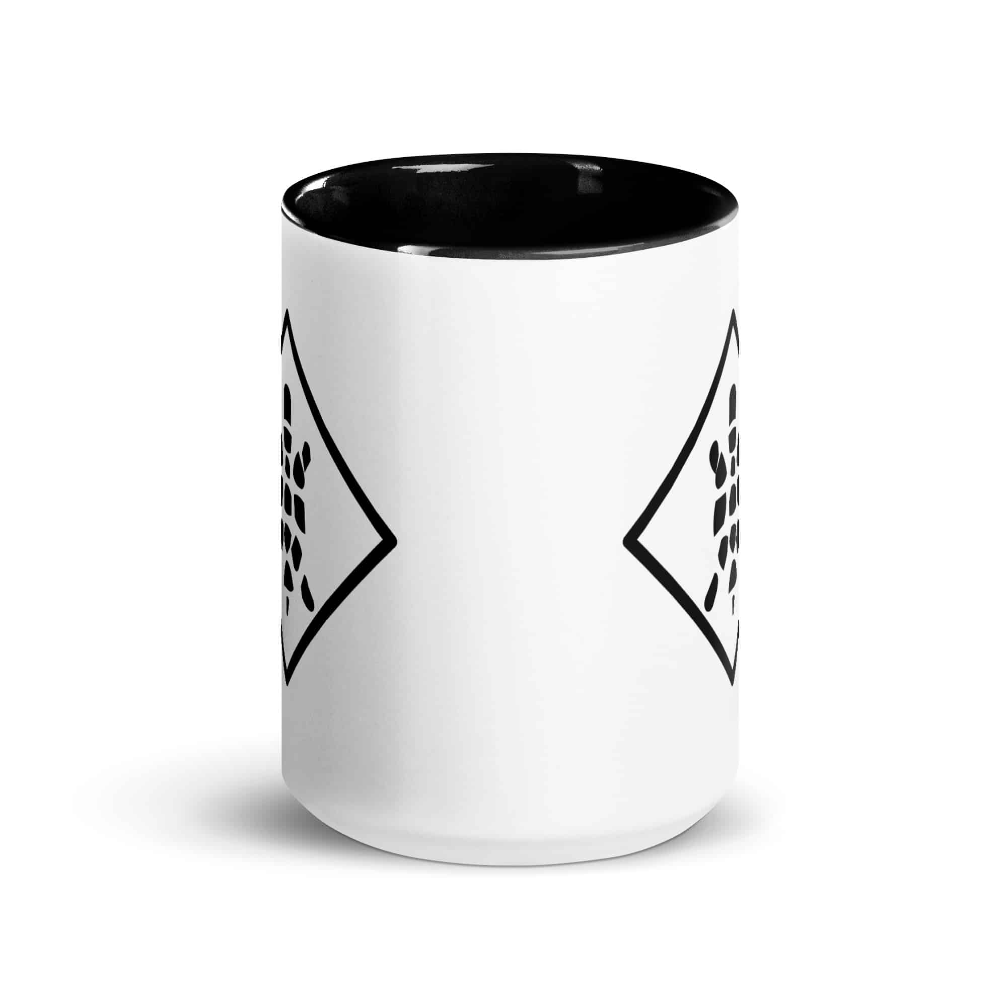 Black Sheltowee Inspired Turtle Diamond Color Inside Mug
