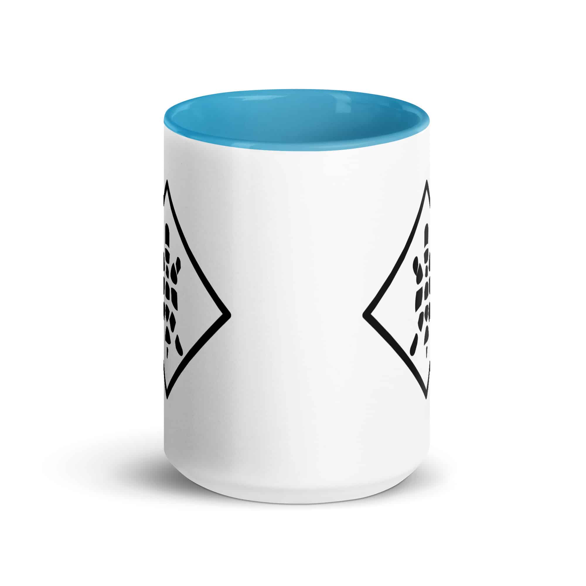 Black Sheltowee Inspired Turtle Diamond Color Inside Mug