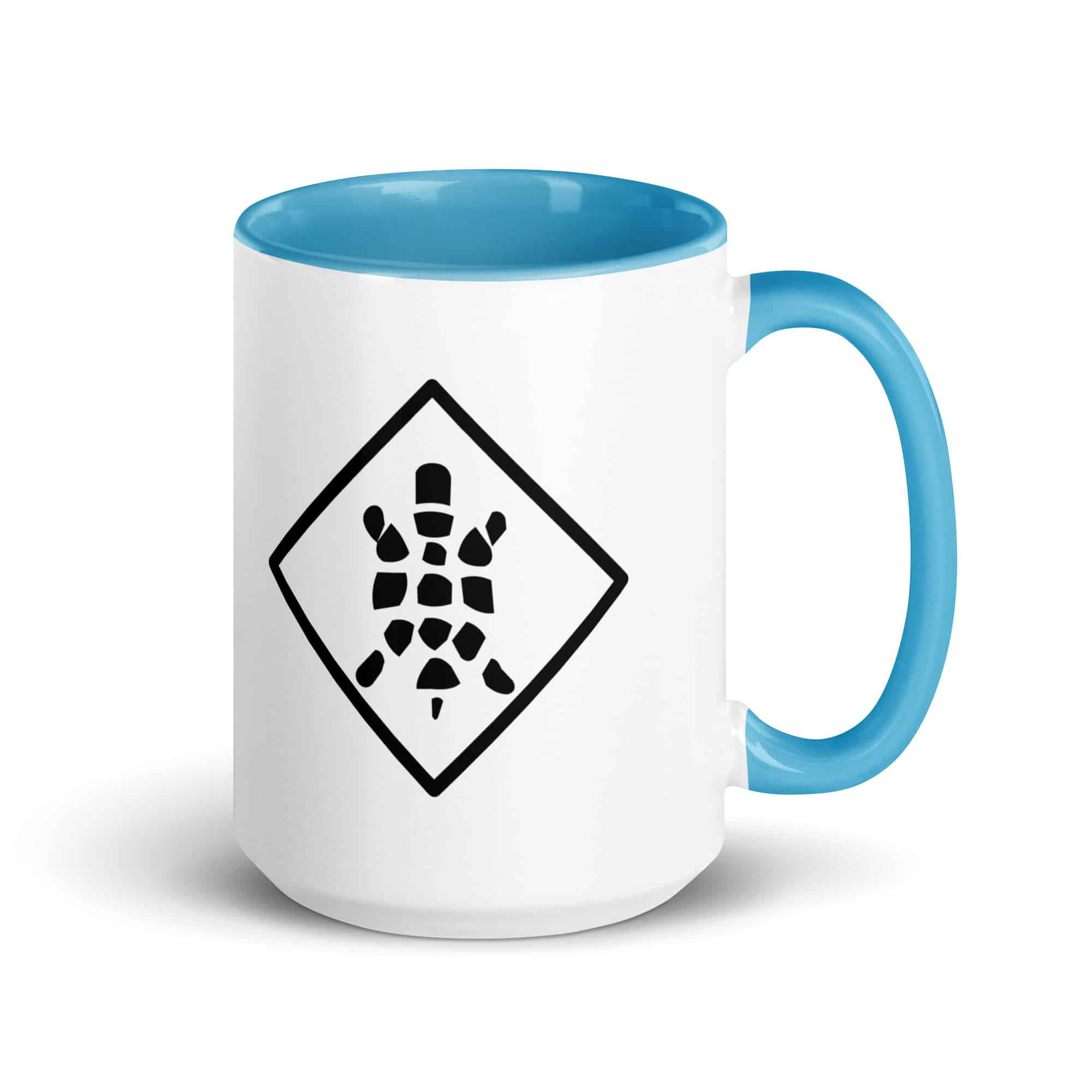 Black Sheltowee Inspired Turtle Diamond Color Inside Mug