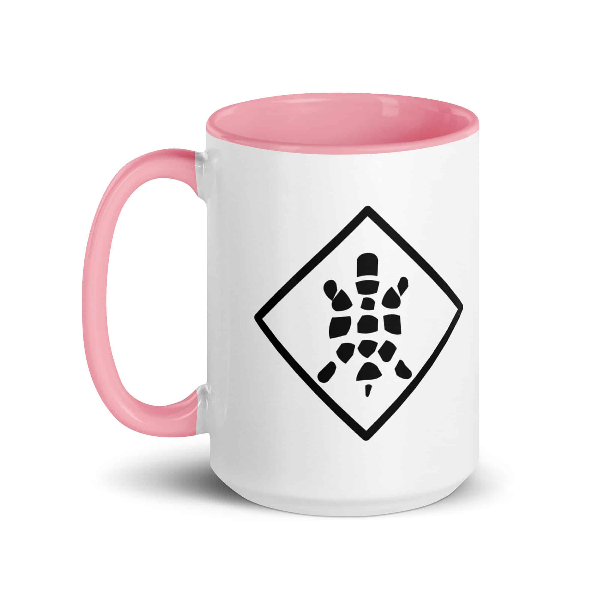 Black Sheltowee Inspired Turtle Diamond Color Inside Mug
