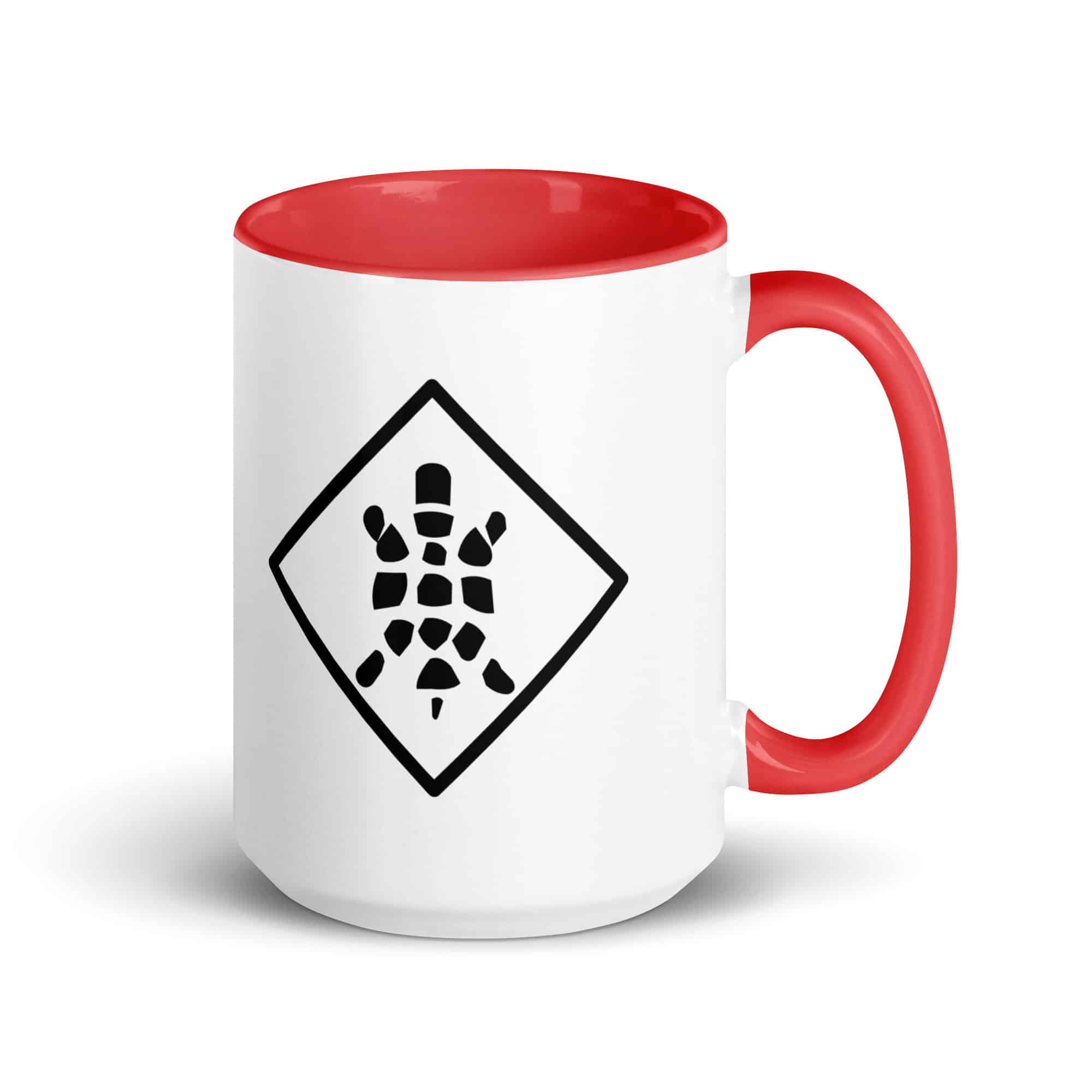 Black Sheltowee Inspired Turtle Diamond Color Inside Mug