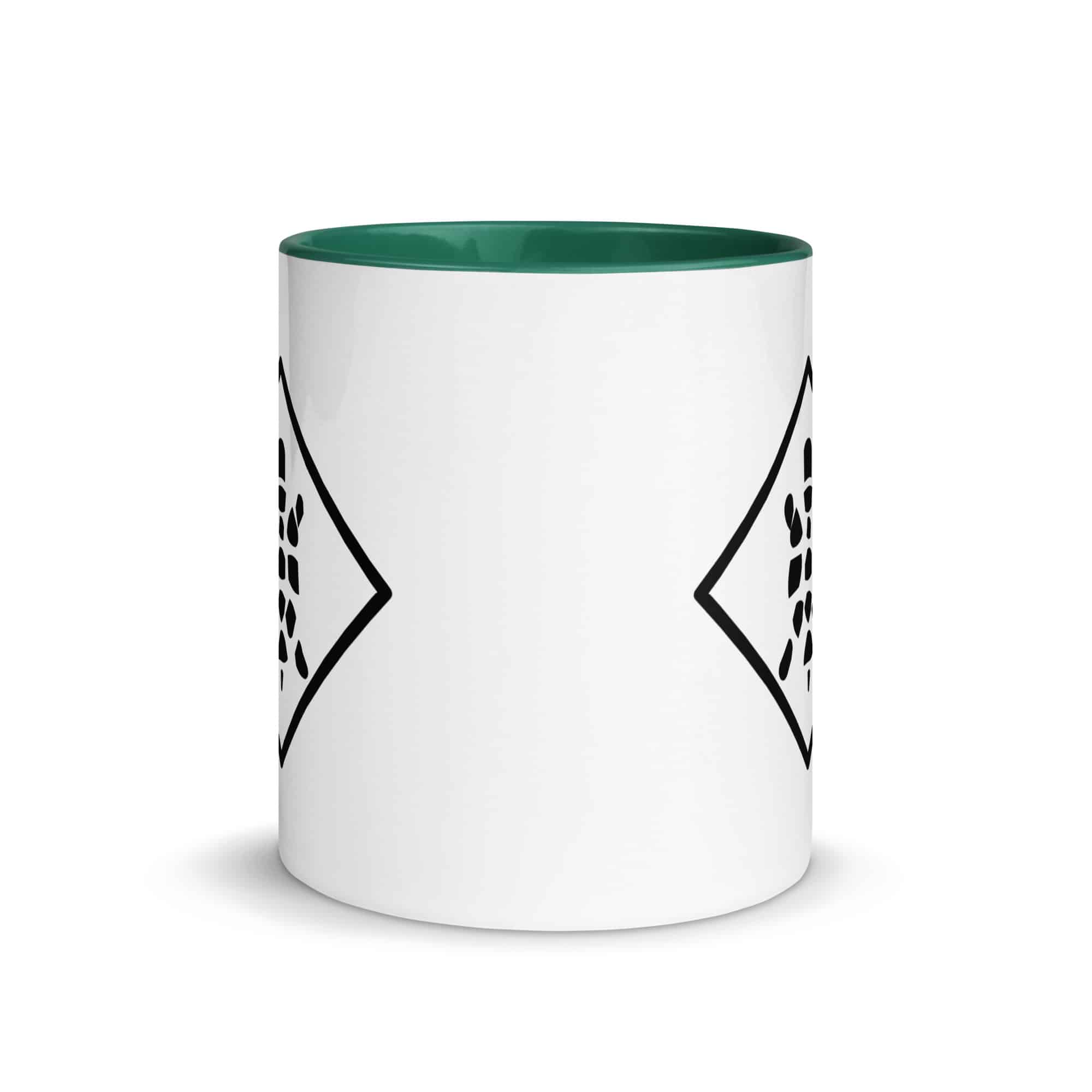 Black Sheltowee Inspired Turtle Diamond Color Inside Mug