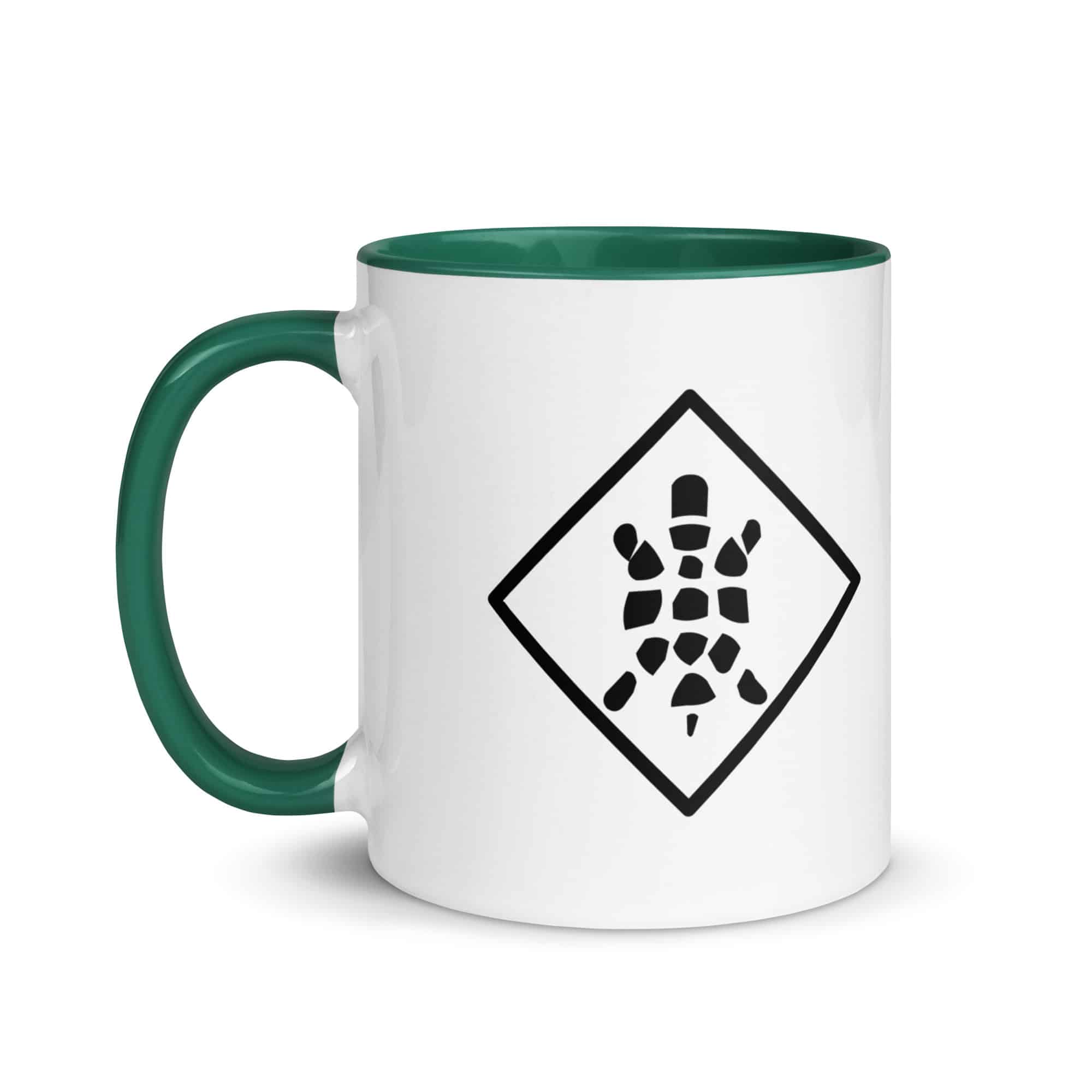 Black Sheltowee Inspired Turtle Diamond Color Inside Mug