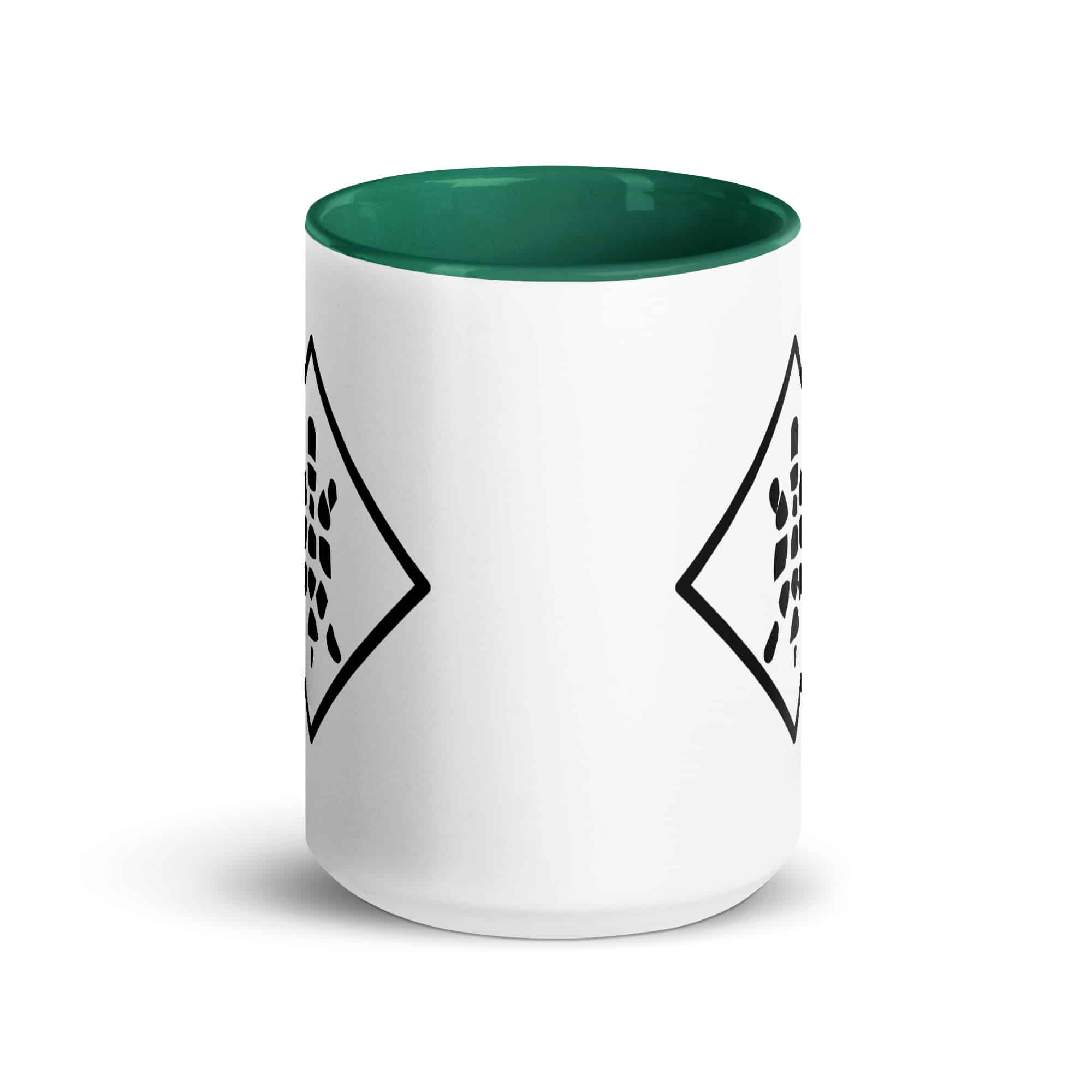 Black Sheltowee Inspired Turtle Diamond Color Inside Mug