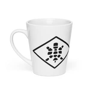 Turtle Diamond Black Latte Mug - 12 oz - Main