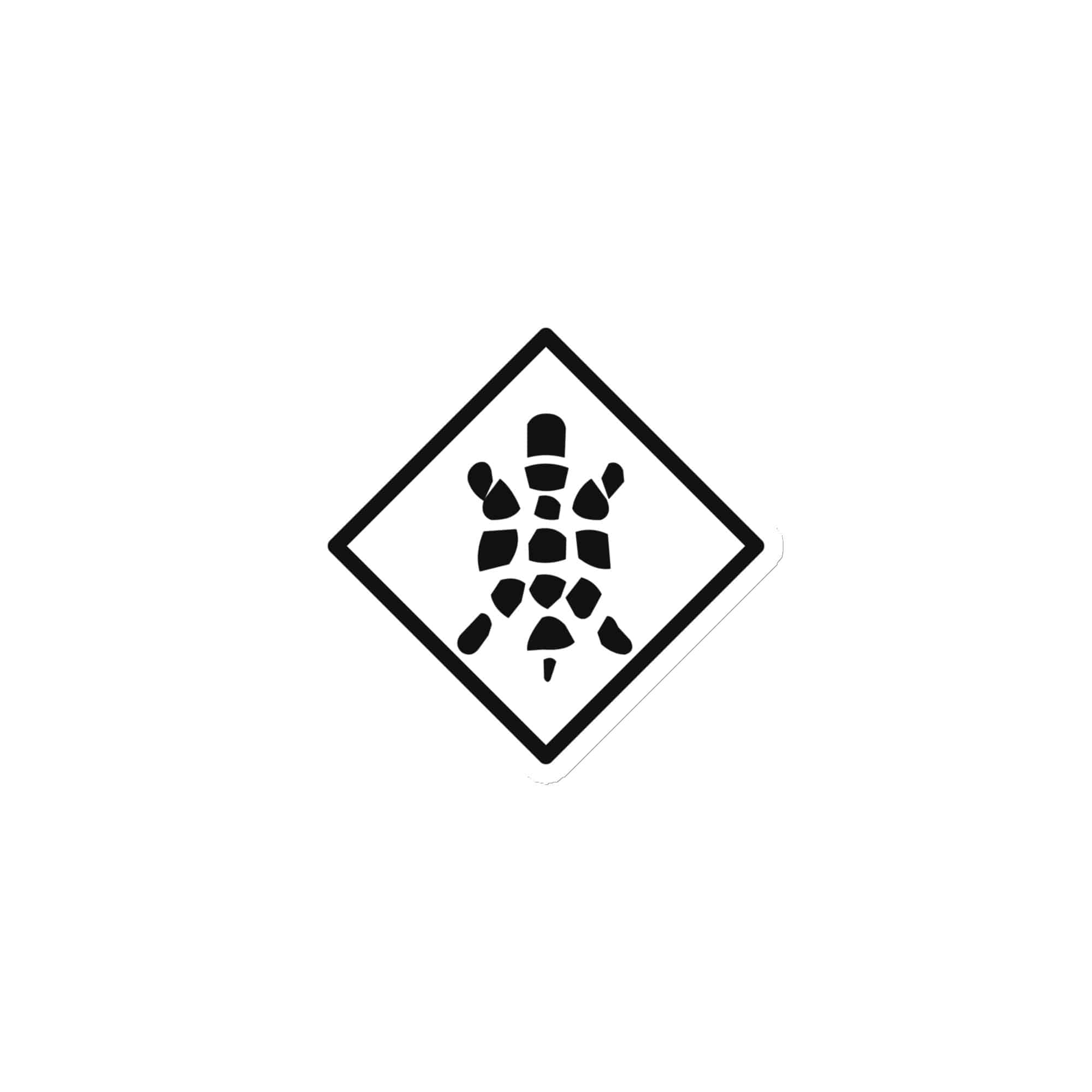 Sheltowee Trace Black Turtle Diamond Die-Cut Magnet