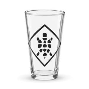 Turtle Diamond Black Pint Glass - 16 oz - Main