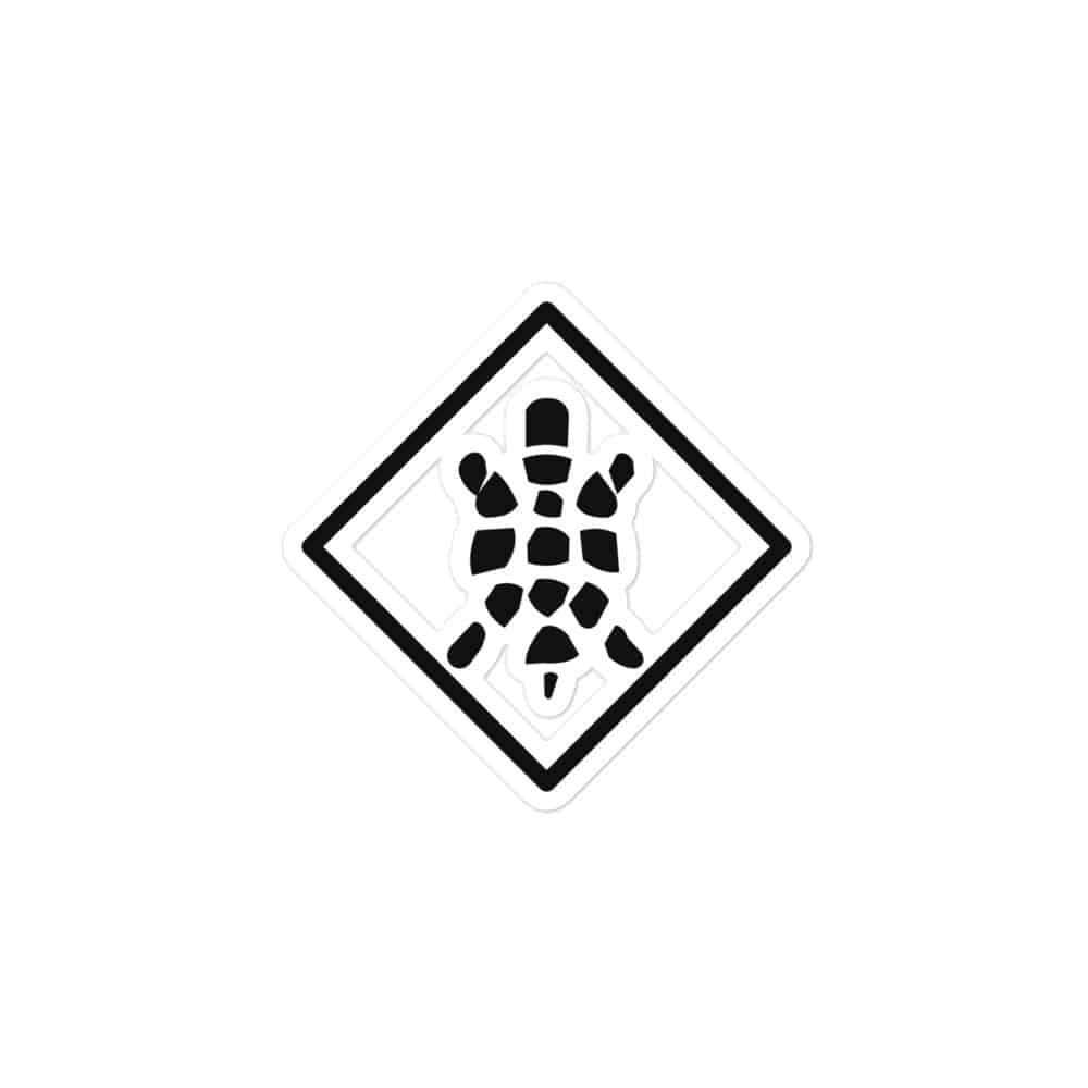 Sheltowee Trace Black Turtle Diamond Vinyl Sticker