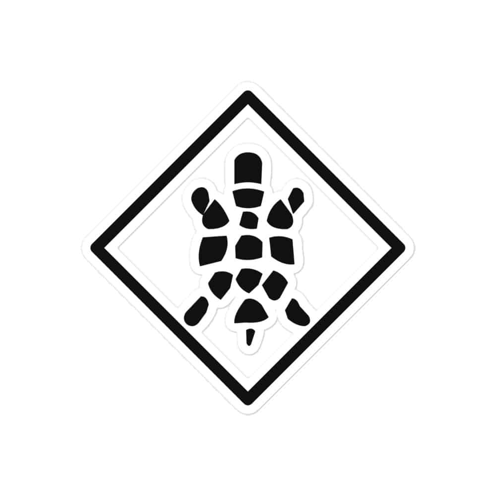 Sheltowee Trace Black Turtle Diamond Vinyl Sticker