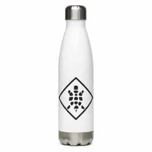 Turtle Diamond Black Stainless Steel Water Bottle - 17 oz - Main