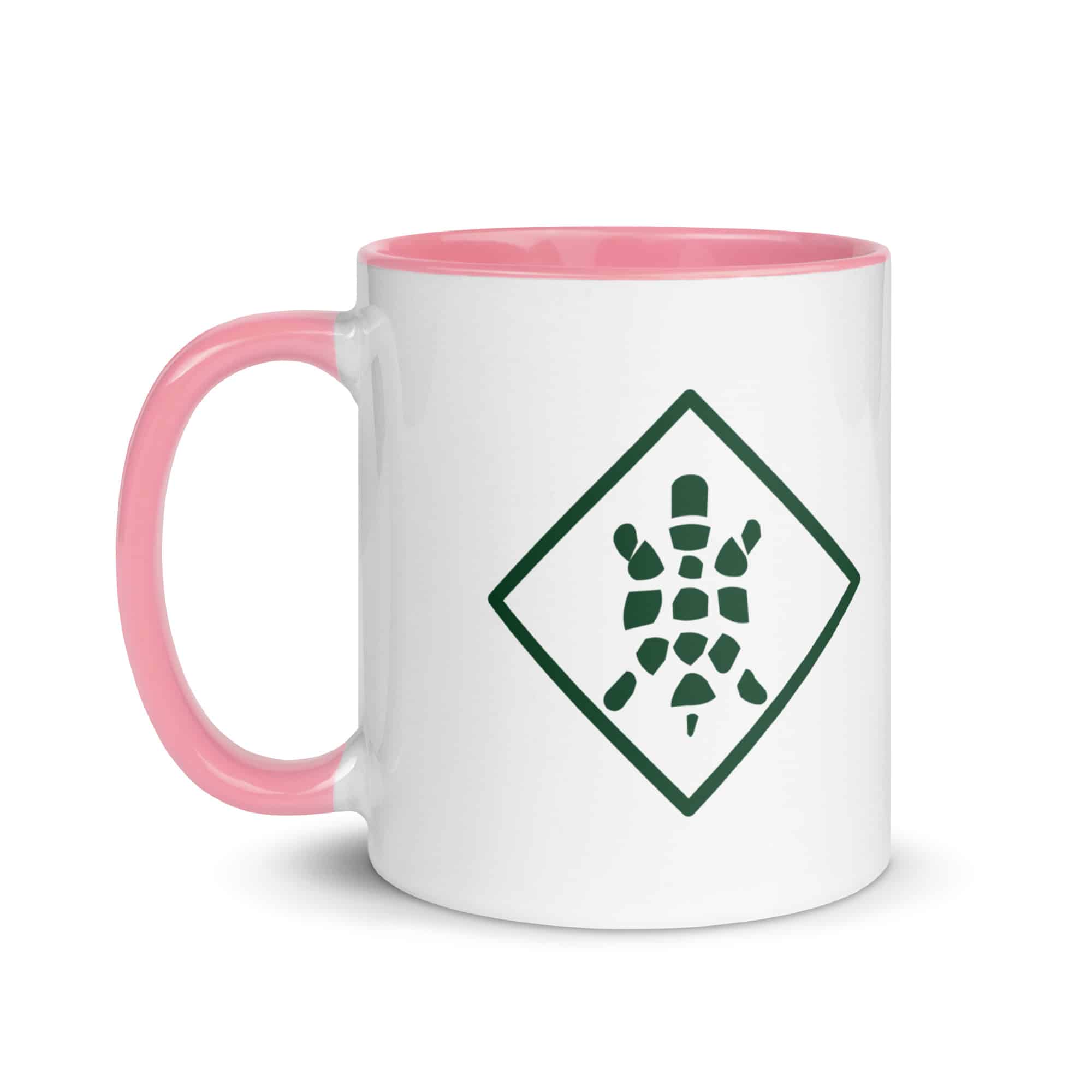 Forest Green Sheltowee Inspired Turtle Diamond Color Inside Mug