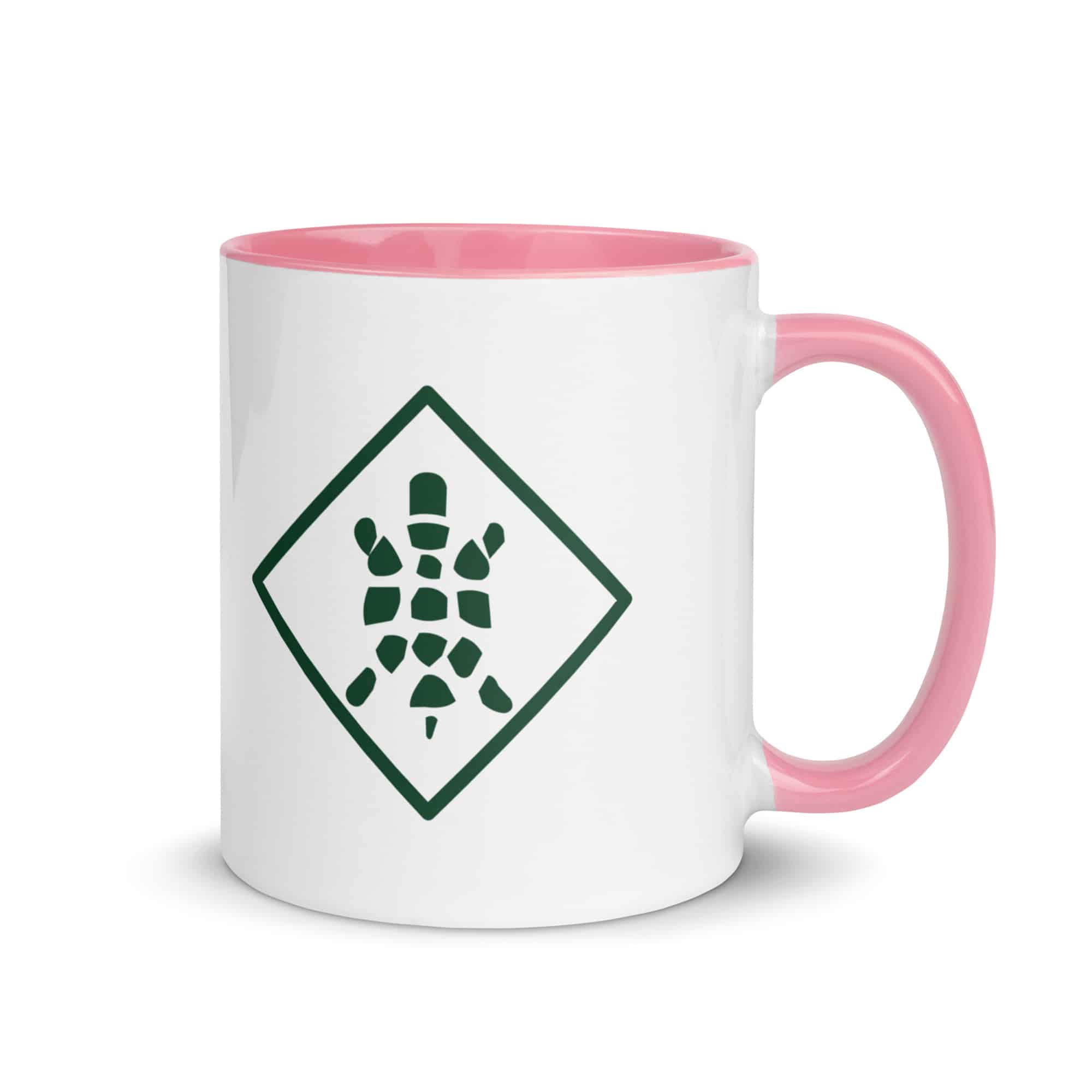 Forest Green Sheltowee Inspired Turtle Diamond Color Inside Mug