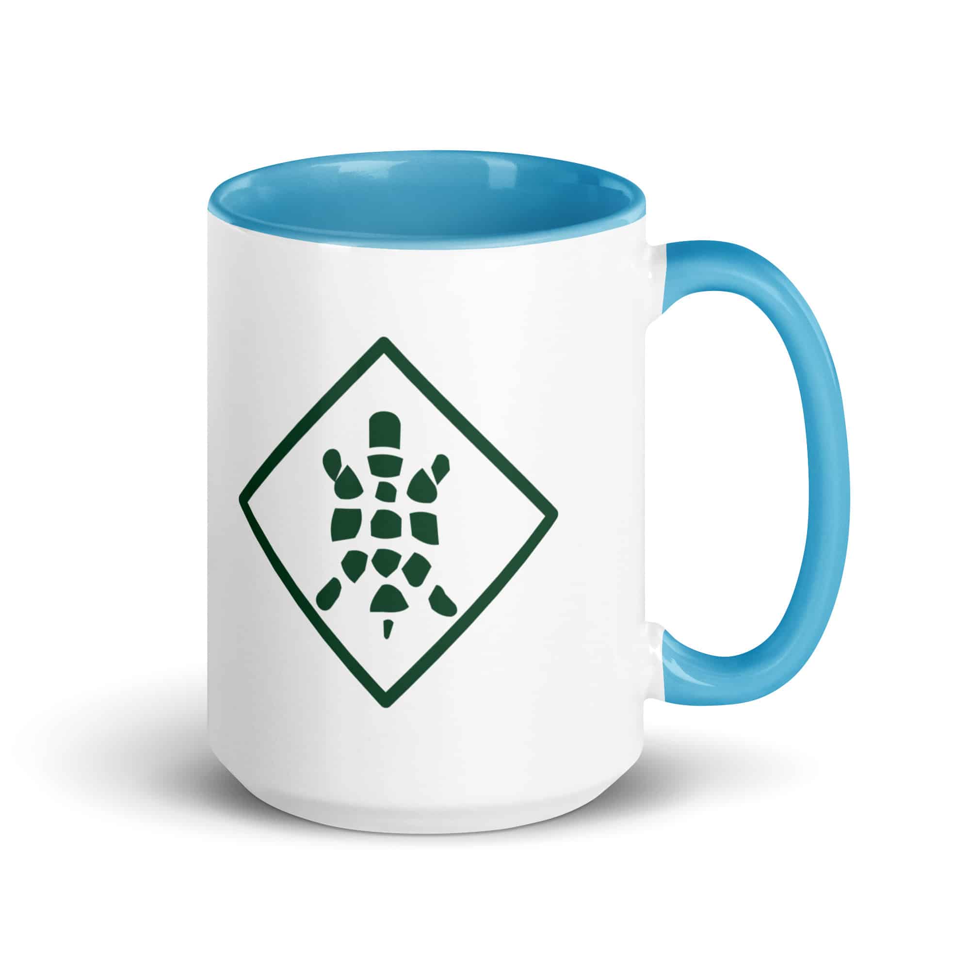 Forest Green Sheltowee Inspired Turtle Diamond Color Inside Mug