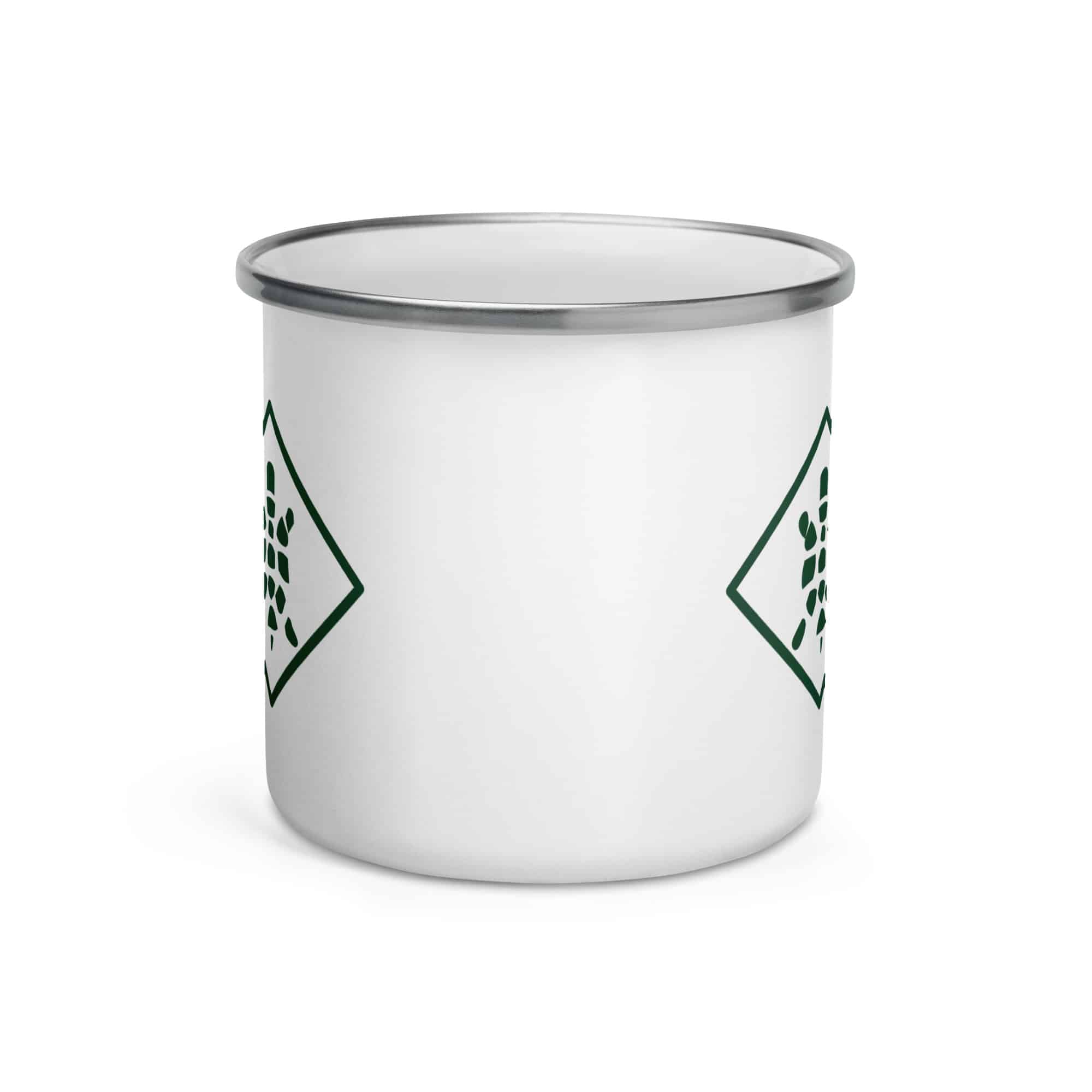 Sheltowee Trace Forest Green Turtle Diamond Enamel Camp Mug