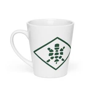 Turtle Diamond Forest Green Latte Mug - 12 oz - Main