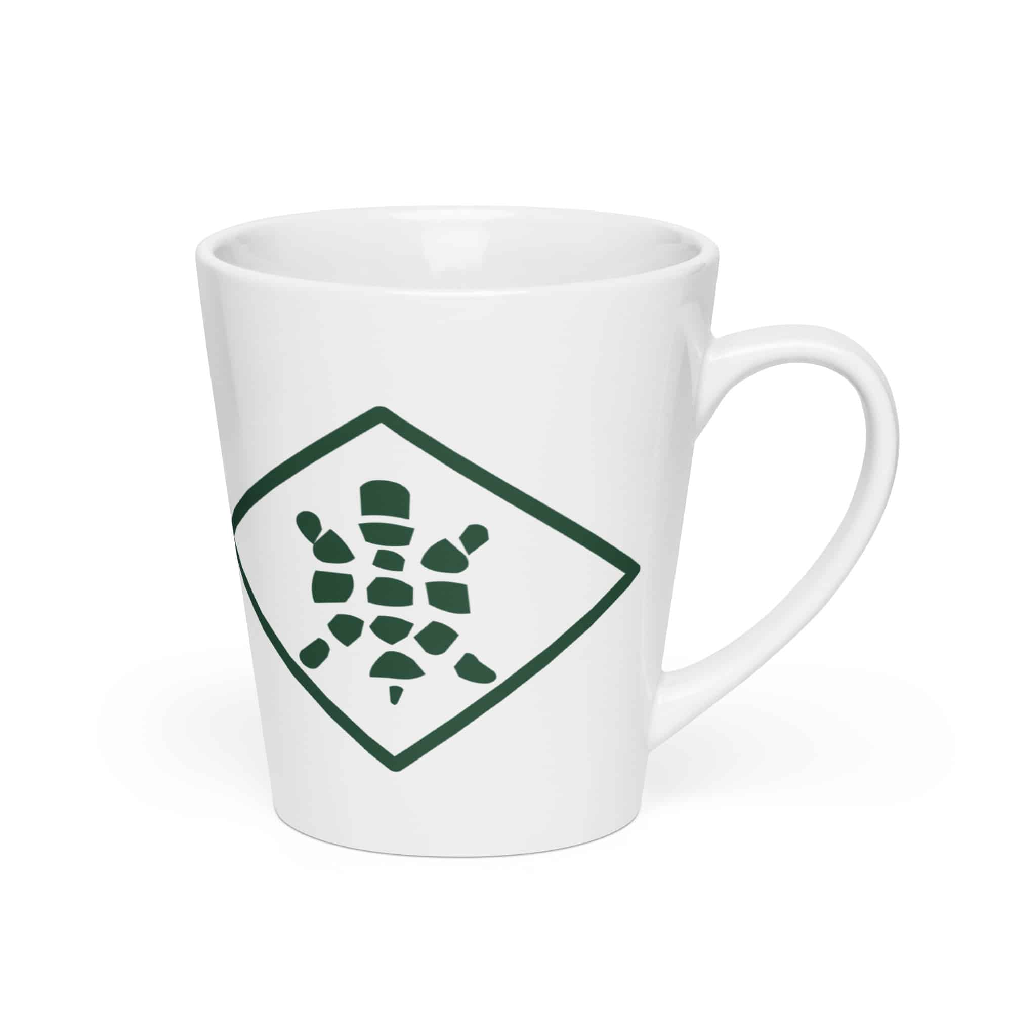 Sheltowee Trace Forest Green Turtle Diamond Latte Mug