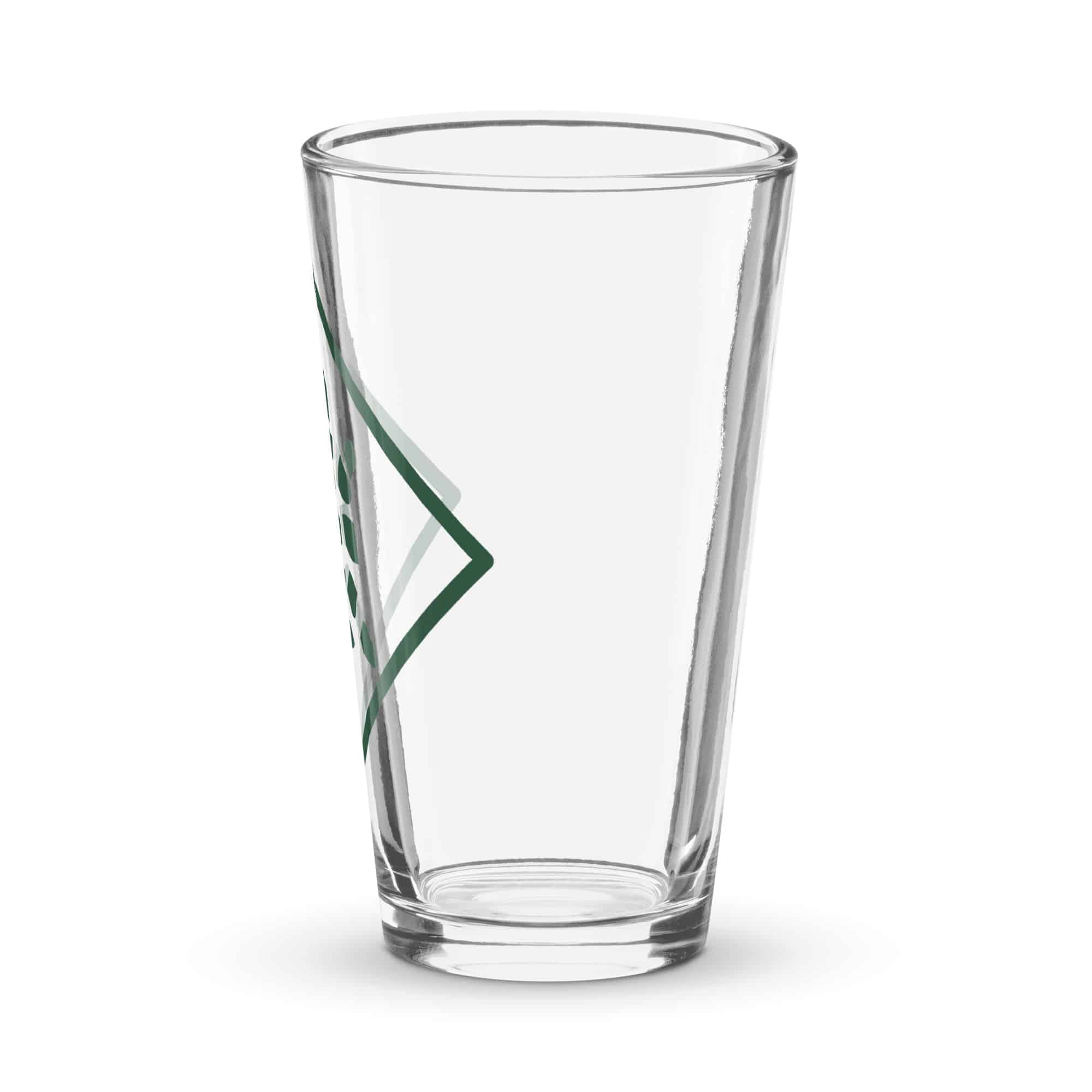 Forest Green Sheltowee Inspired Turtle Diamond Pint Glass