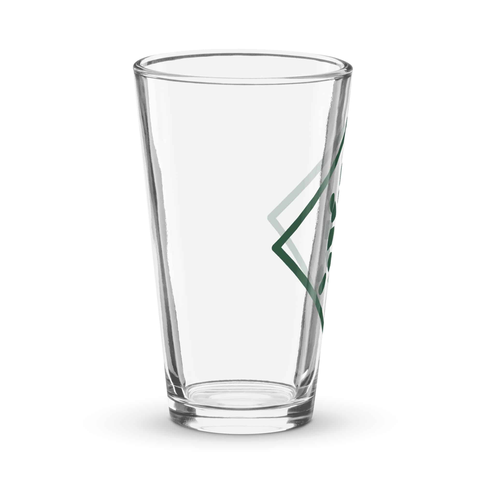 Forest Green Sheltowee Inspired Turtle Diamond Pint Glass