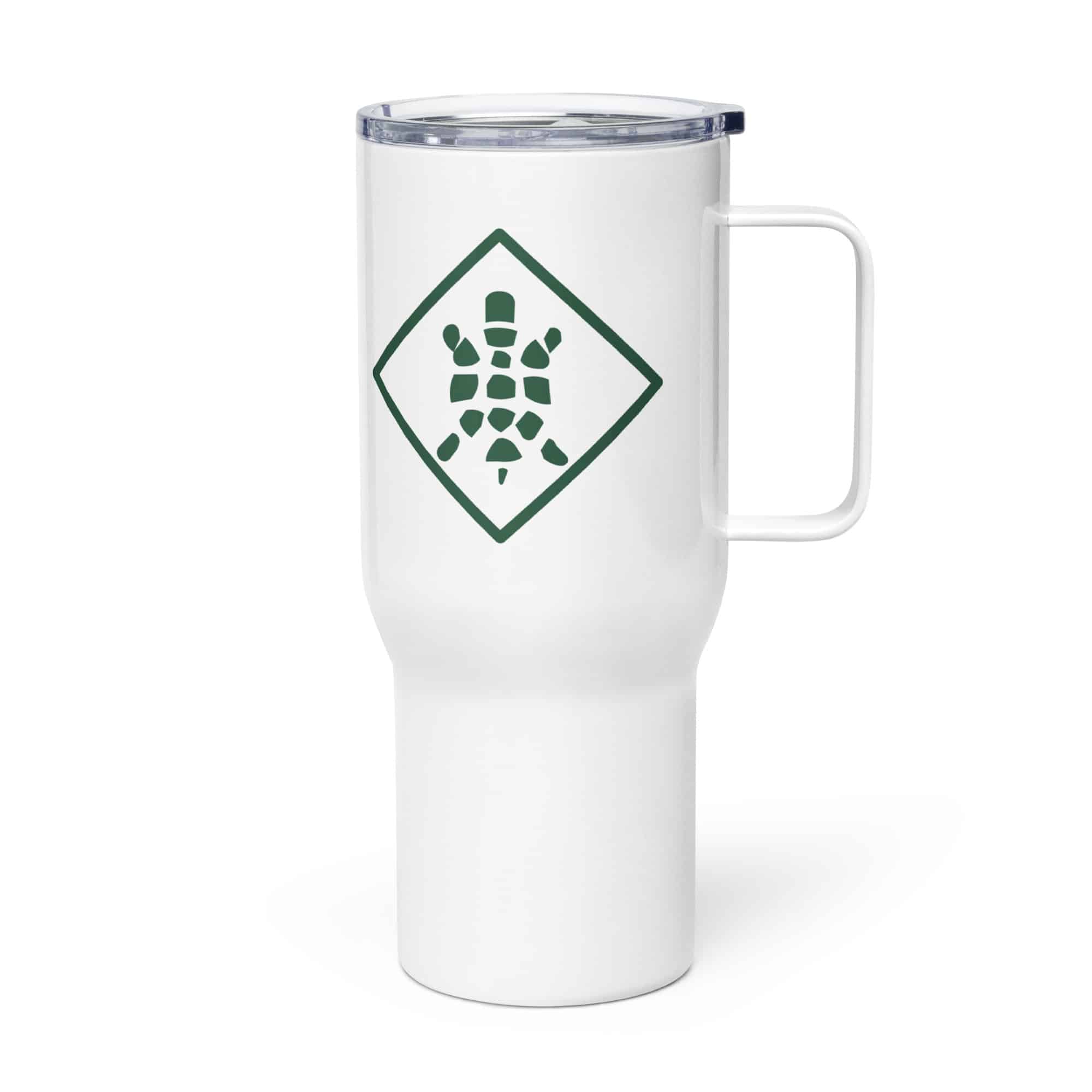 Sheltowee Trace Forest Green Turtle Diamond Travel Mug