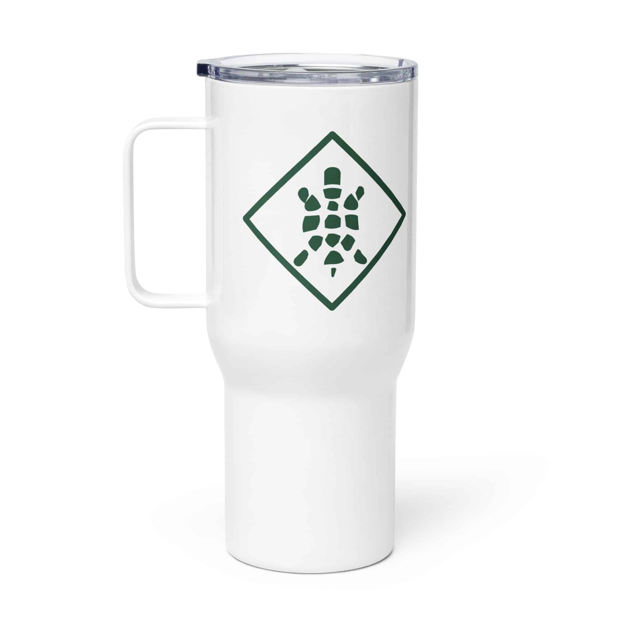 Sheltowee Trace Forest Green Turtle Diamond Travel Mug
