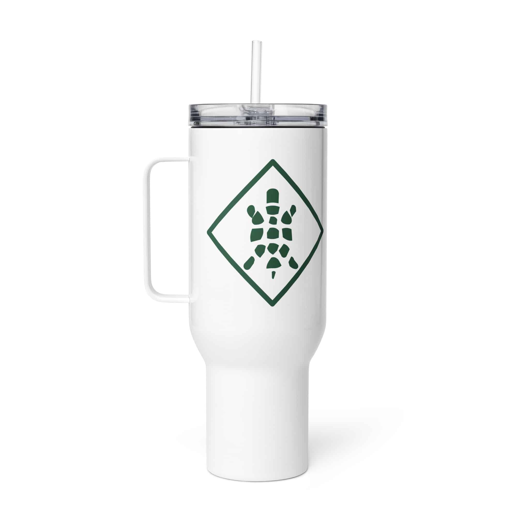 Sheltowee Trace Forest Green Turtle Diamond Travel Mug