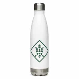 Turtle Diamond Forest Green Stainless Steel Water Bottle - 17 oz - Main