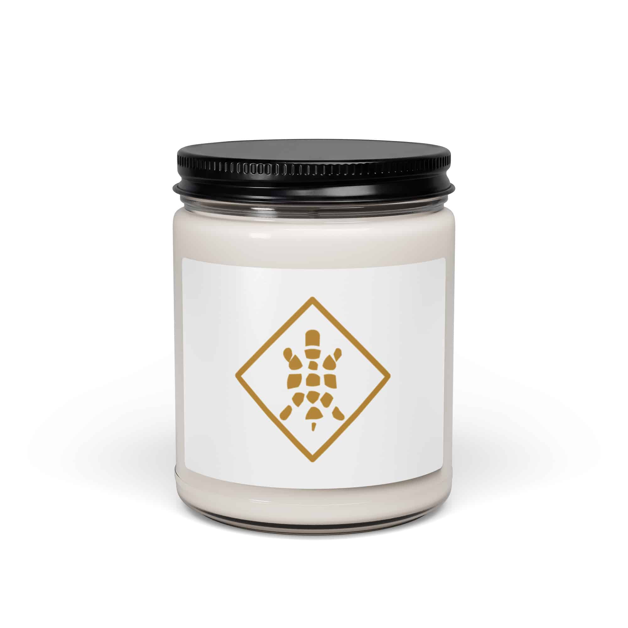 Gold Sheltowee Inspired Turtle Diamond Candle