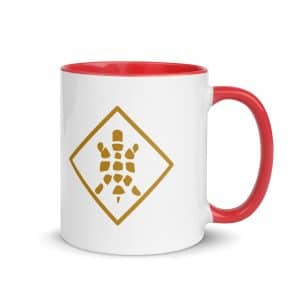 Turtle Diamond Gold Color Inside Coffee Mug - 11 oz - Main
