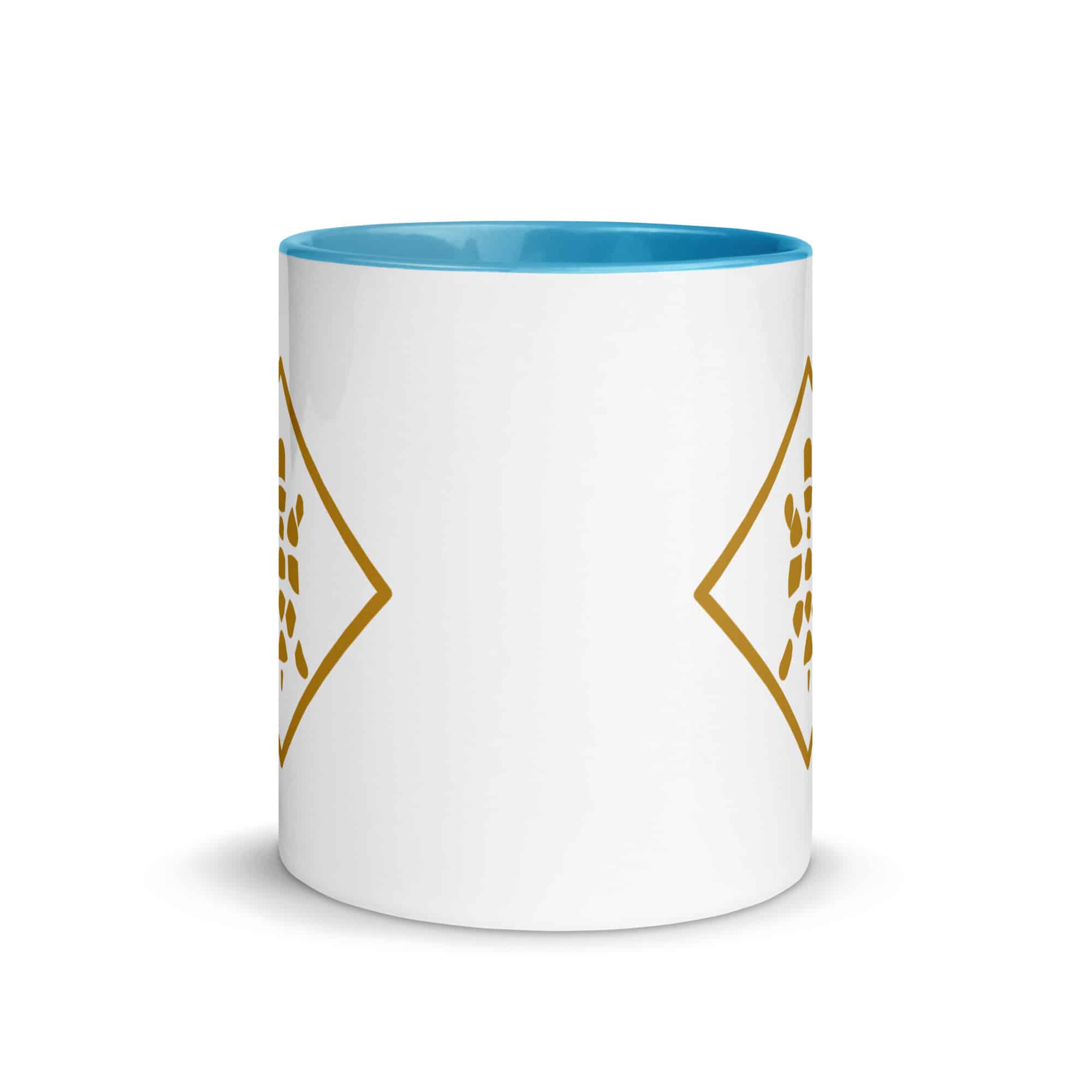 Gold Sheltowee Inspired Turtle Diamond Color Inside Mug